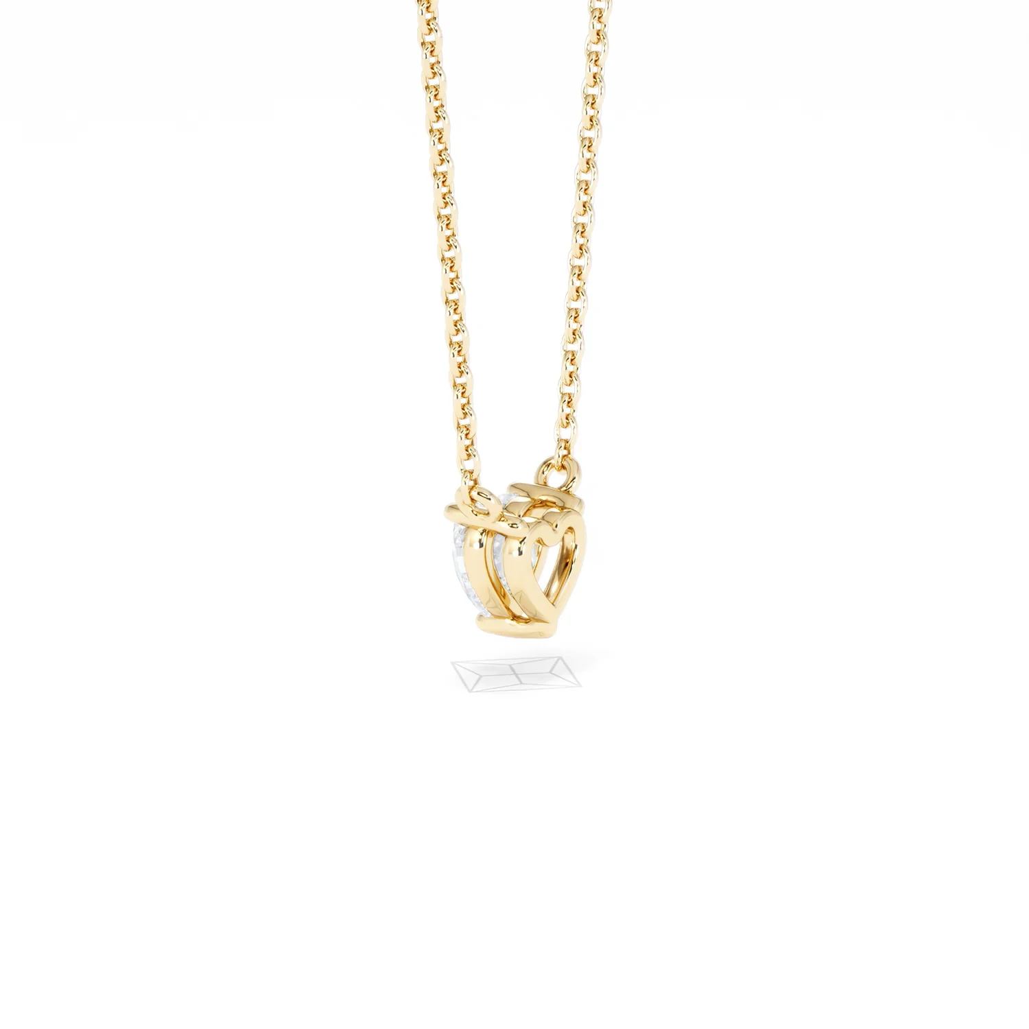 Wanderlust Floating Heart Cut Lab Diamond Solitaire Necklace 0.33ct H/SI in 18K Gold Vermeil - Image 62