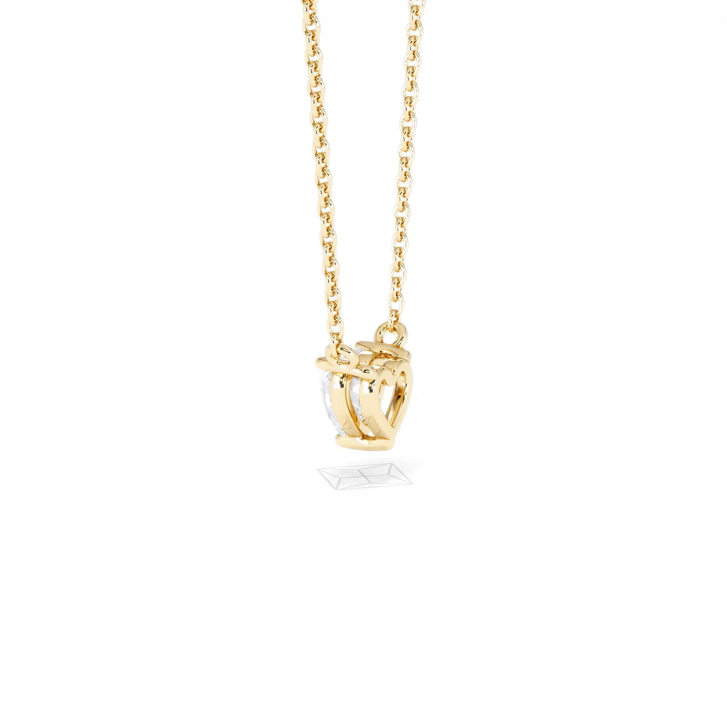 Wanderlust Floating Heart Cut Lab Diamond Solitaire Necklace 0.33ct H/SI in 18K Gold Vermeil - Image 63