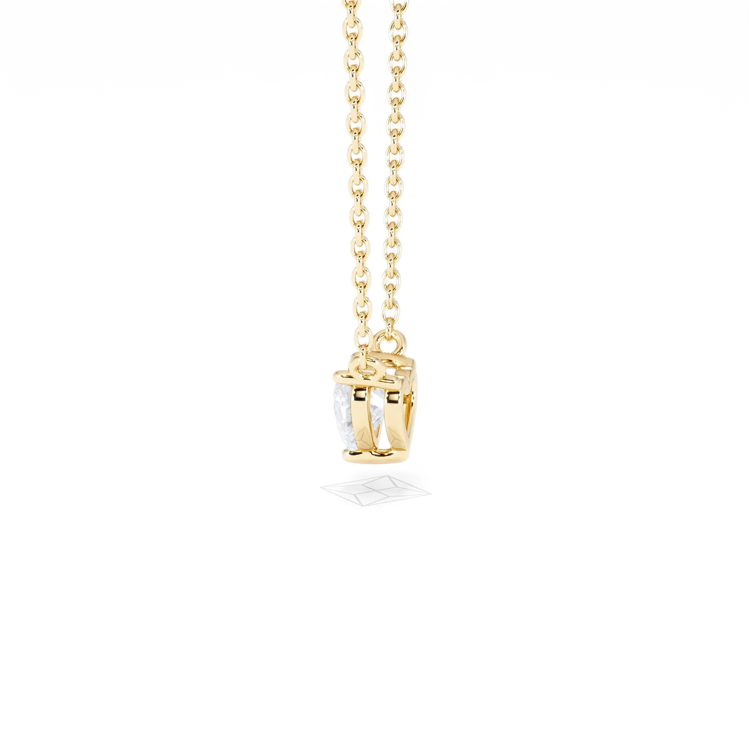 Wanderlust Floating Heart Cut Lab Diamond Solitaire Necklace 0.33ct H/SI in 18K Gold Vermeil - Image 67
