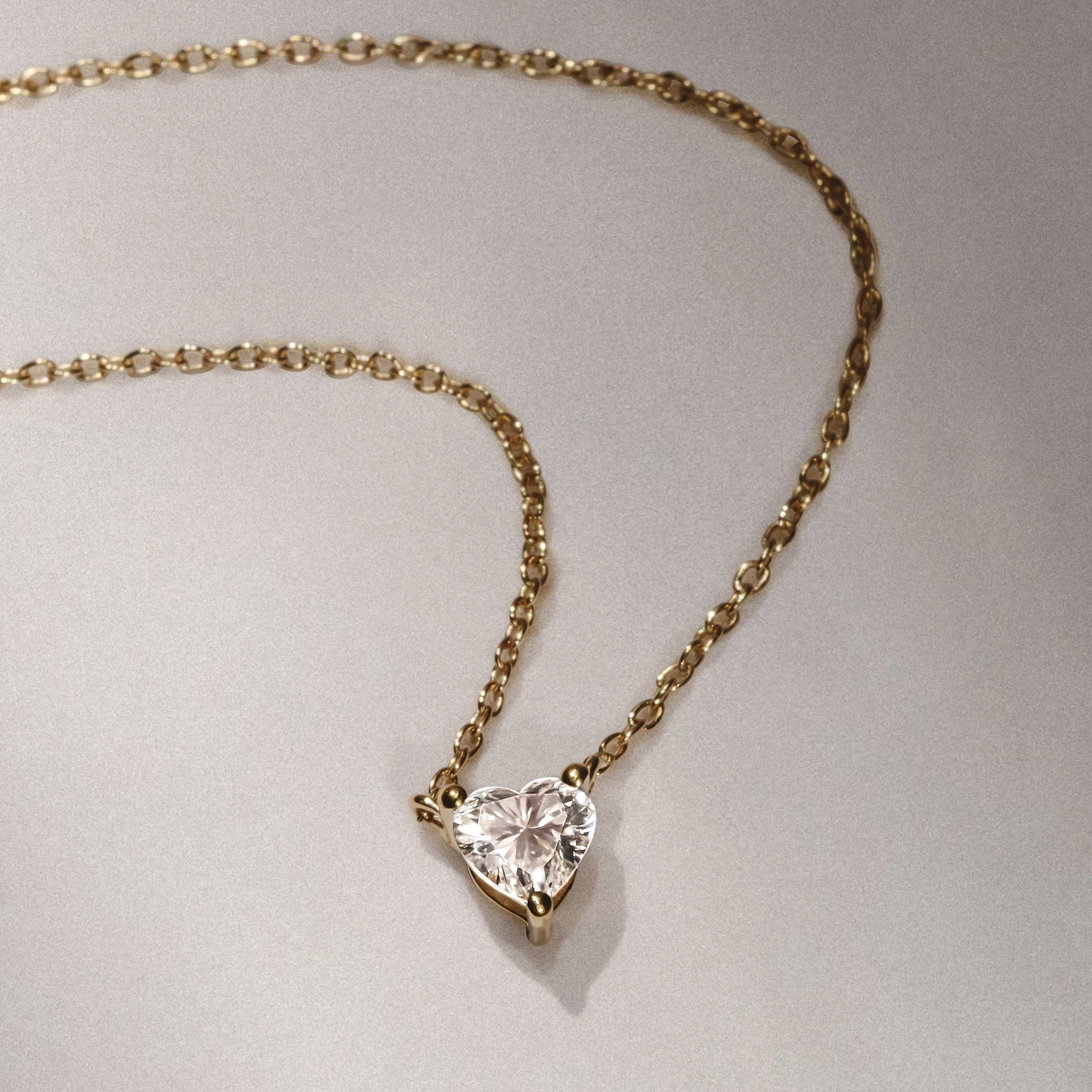 Wanderlust Floating Heart Cut Lab Diamond Solitaire Necklace 0.33ct H/SI in 18K Gold Vermeil - Image 7