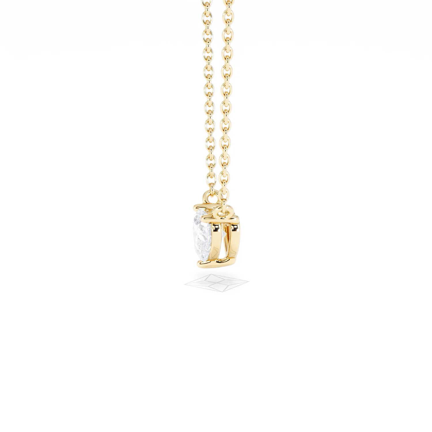 Wanderlust Floating Heart Cut Lab Diamond Solitaire Necklace 0.33ct H/SI in 18K Gold Vermeil - Image 72