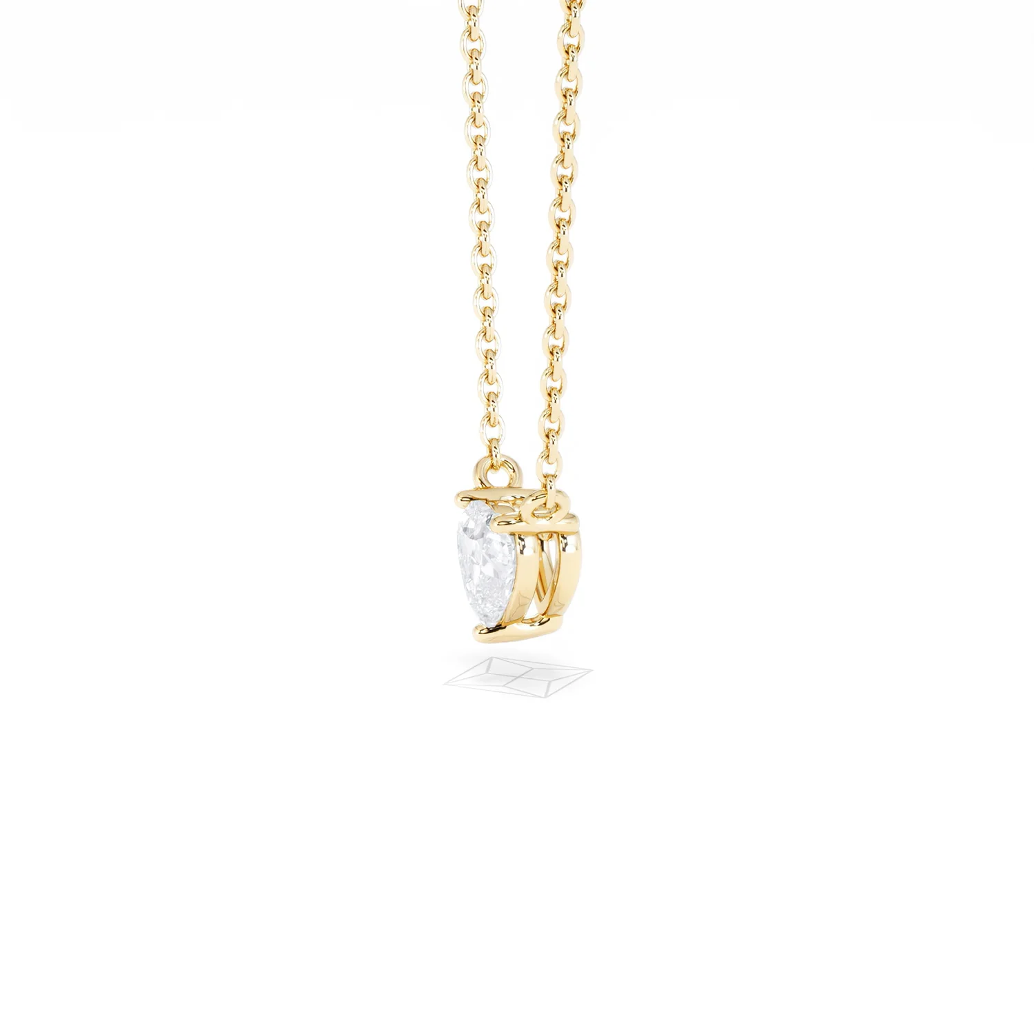 Wanderlust Floating Heart Cut Lab Diamond Solitaire Necklace 0.33ct H/SI in 18K Gold Vermeil - Image 74
