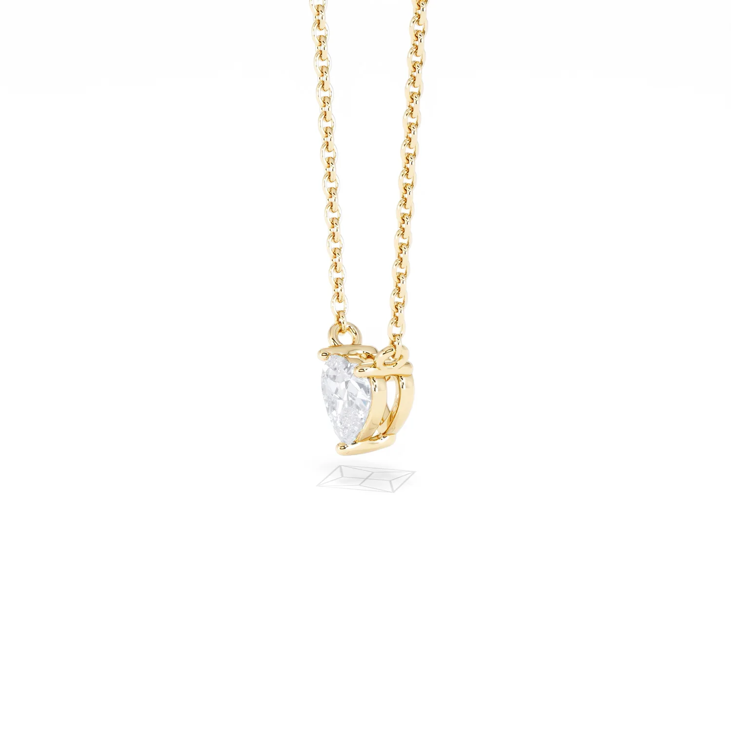 Wanderlust Floating Heart Cut Lab Diamond Solitaire Necklace 0.33ct H/SI in 18K Gold Vermeil - Image 76