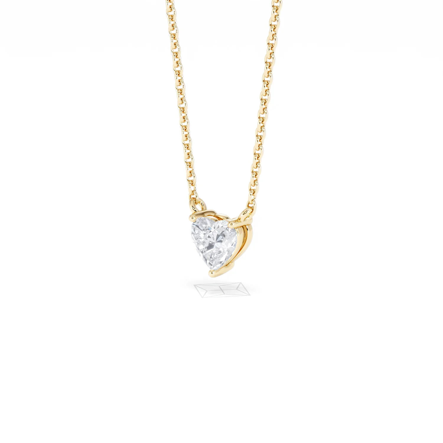 Wanderlust Floating Heart Cut Lab Diamond Solitaire Necklace 0.33ct H/SI in 18K Gold Vermeil - Image 82