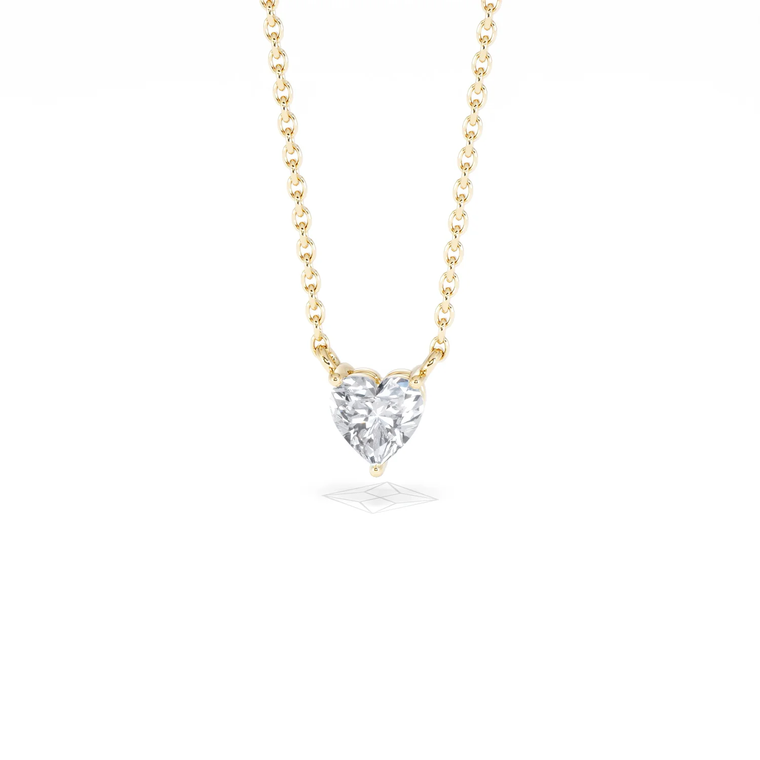 Wanderlust Floating Heart Cut Lab Diamond Solitaire Necklace 0.33ct H/SI in 18K Gold Vermeil - Image 88