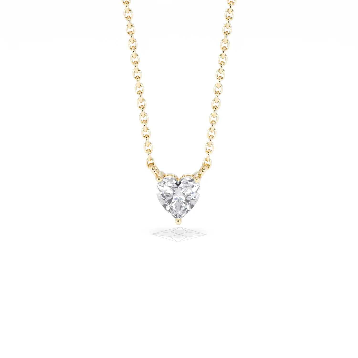 Wanderlust Floating Heart Cut Lab Diamond Solitaire Necklace 0.33ct H/SI in 18K Gold Vermeil - Image 89