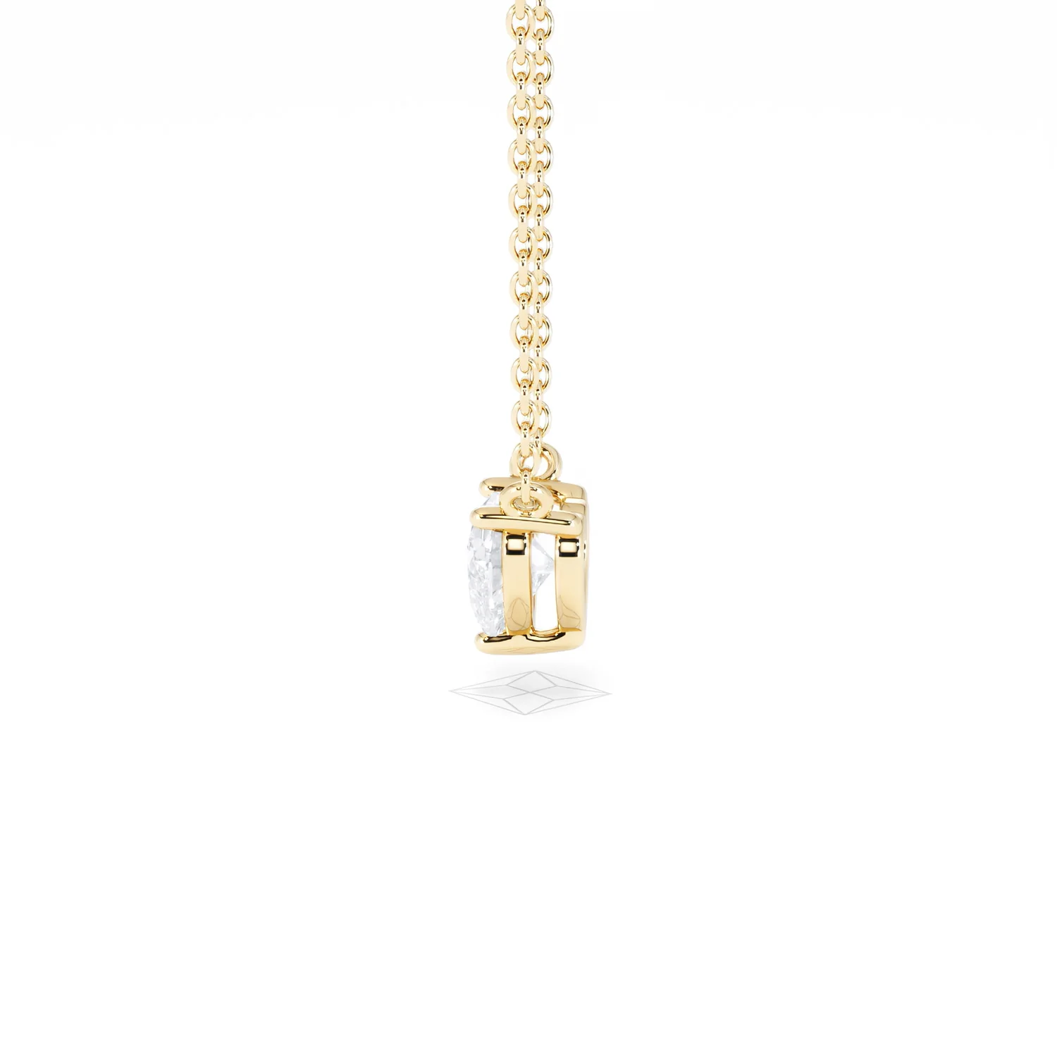 Wanderlust Floating Heart Cut Lab Diamond Solitaire Necklace 0.50ct H/SI in 9K Gold - Image 69