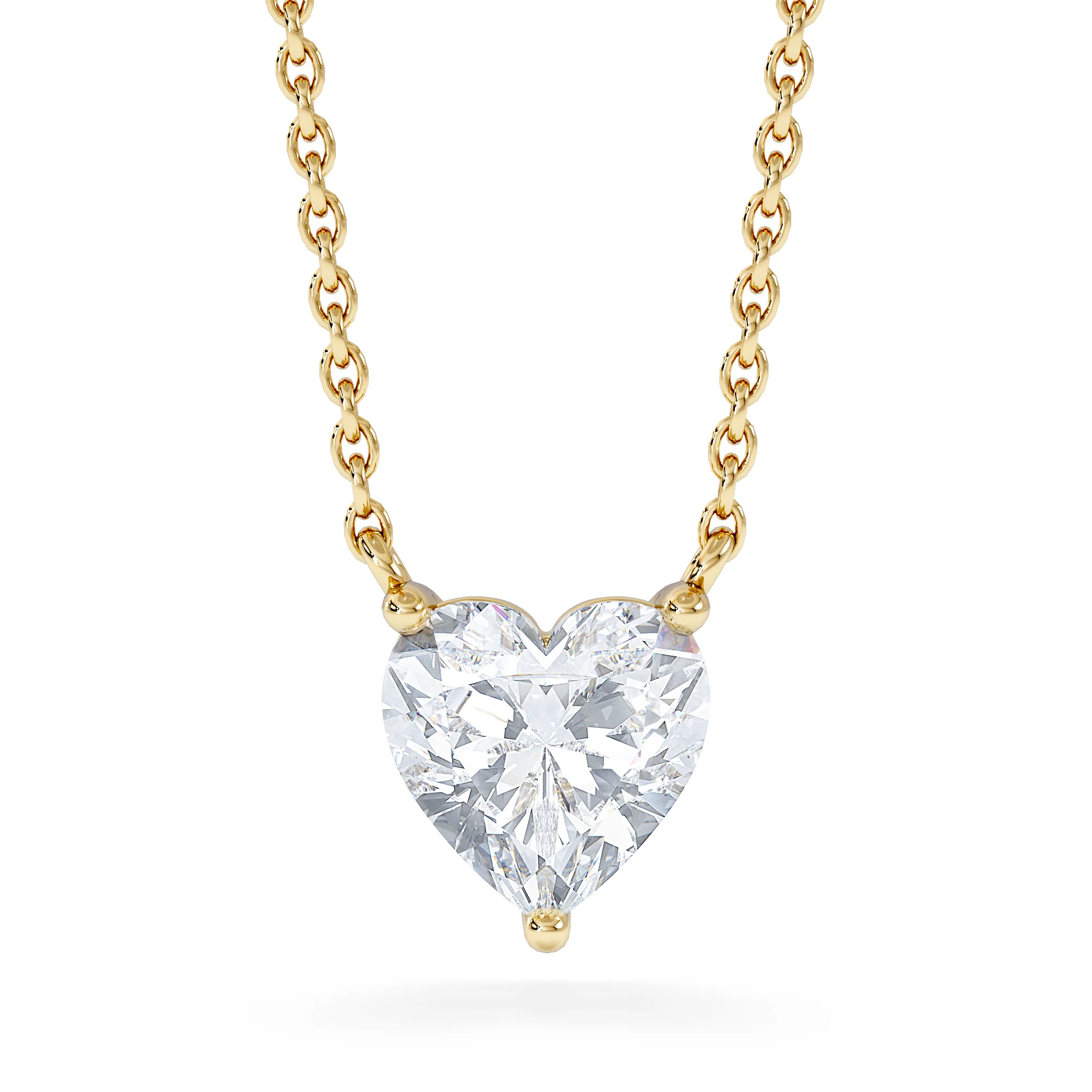 Wanderlust Floating Heart Cut Lab Diamond Solitaire Necklace 1.00ct H/SI in 9K Gold