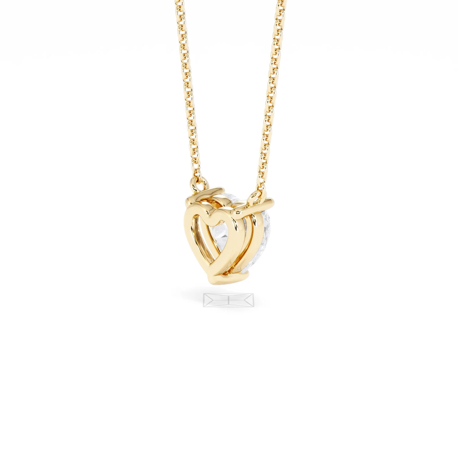 Wanderlust Floating Heart Cut Lab Diamond Solitaire Necklace 1.00ct H/SI in 9K Gold - Image 40