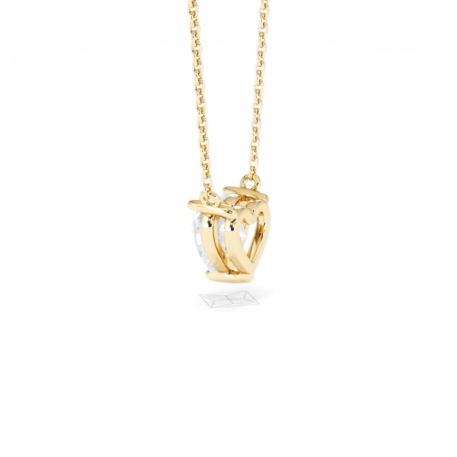 Wanderlust Floating Heart Cut Lab Diamond Solitaire Necklace 1.00ct H/SI in 9K Gold - Image 63