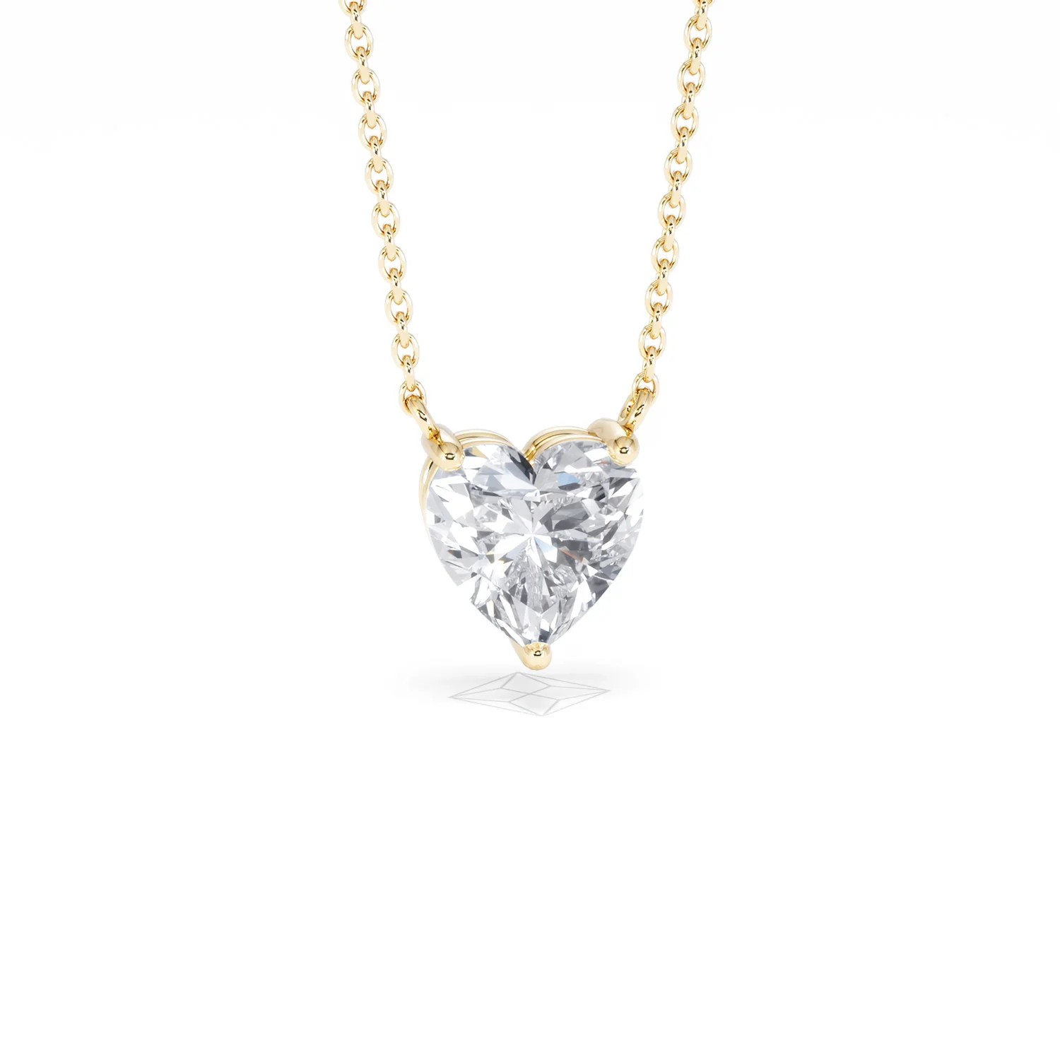 Wanderlust Floating Heart Cut Lab Diamond Solitaire Necklace 1.50ct H/SI in 9K Gold - Image 12