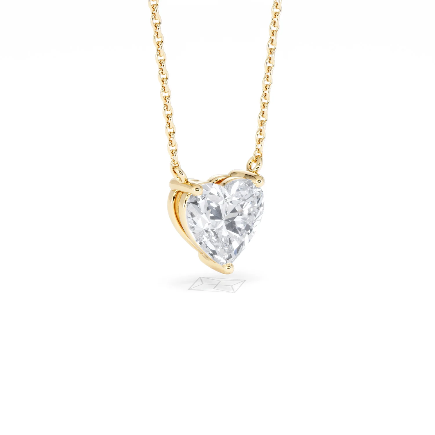 Wanderlust Floating Heart Cut Lab Diamond Solitaire Necklace 1.50ct H/SI in 9K Gold - Image 17