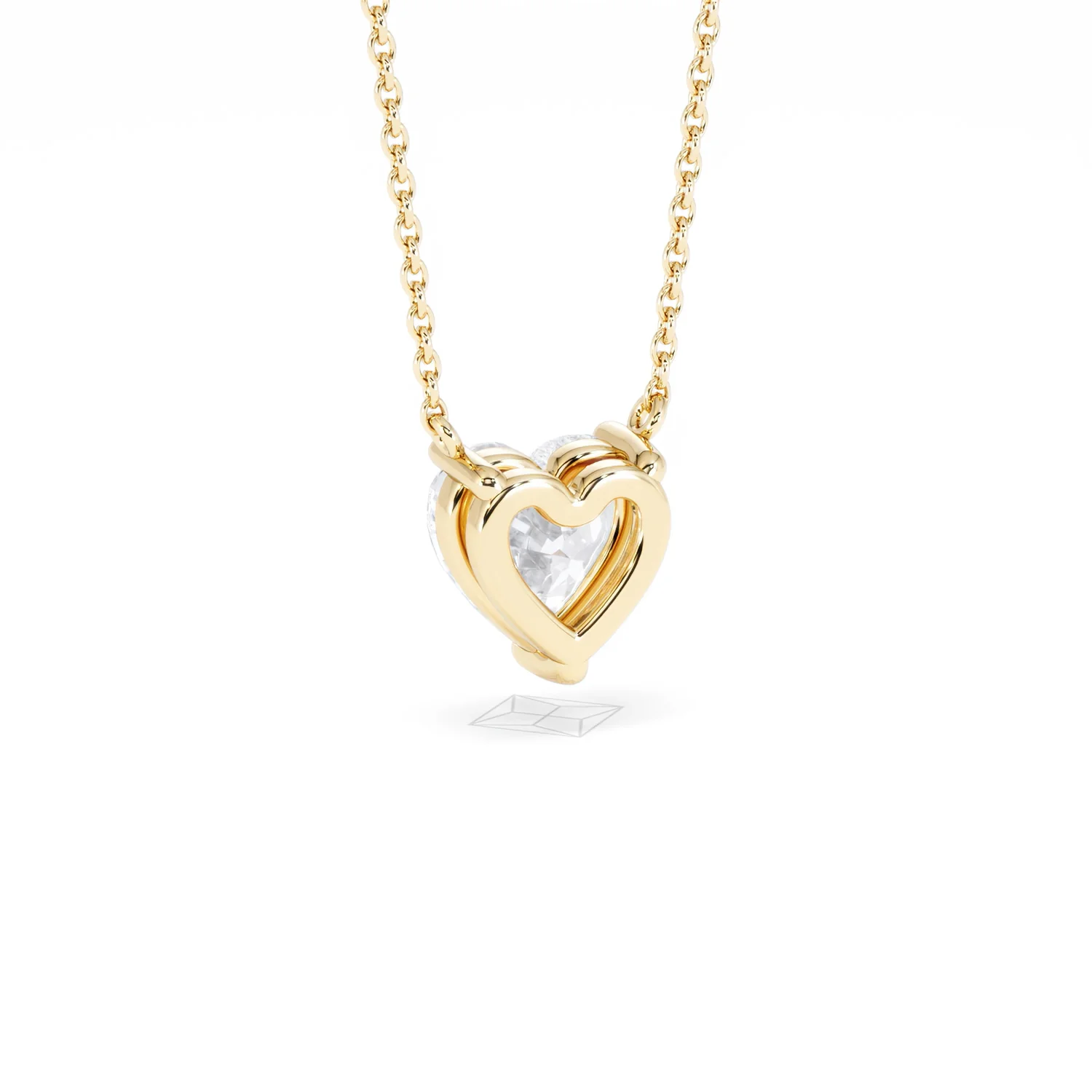 Wanderlust Floating Heart Cut Lab Diamond Solitaire Necklace 1.50ct H/SI in 9K Gold - Image 55
