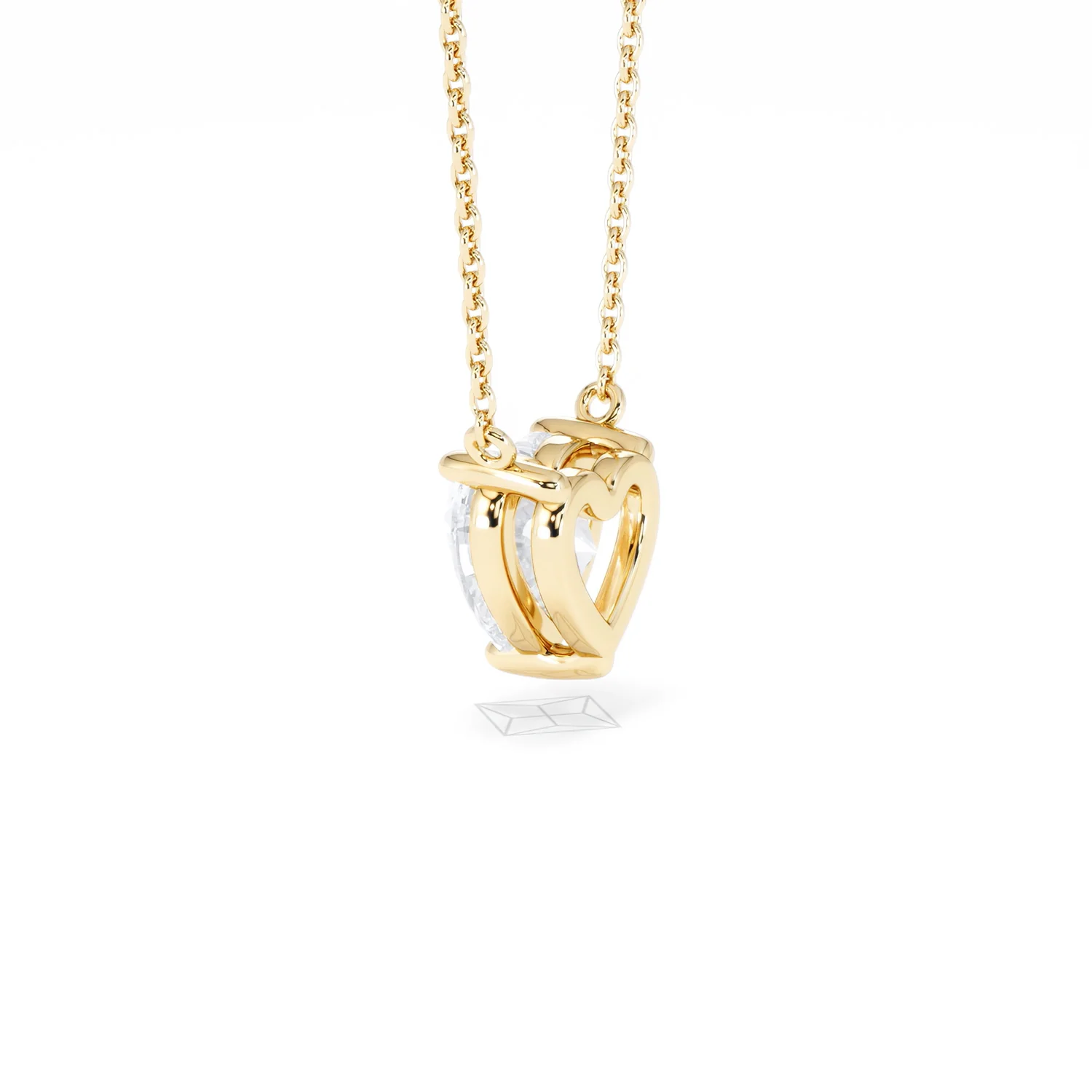 Wanderlust Floating Heart Cut Lab Diamond Solitaire Necklace 1.50ct H/SI in 9K Gold - Image 63