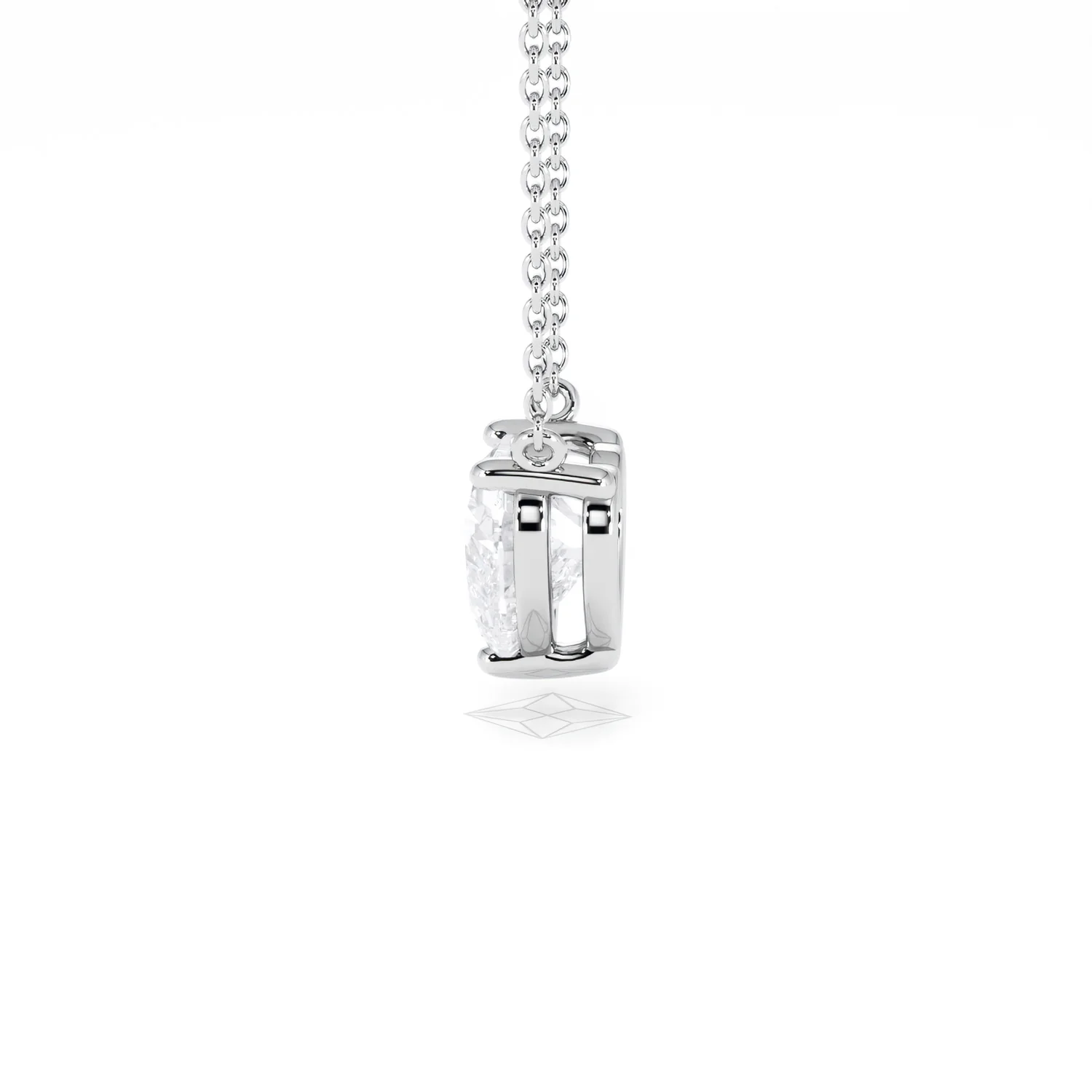 Wanderlust Floating Heart Cut Lab Diamond Solitaire Necklace 1.50ct H/SI in 9K White Gold - Image 70
