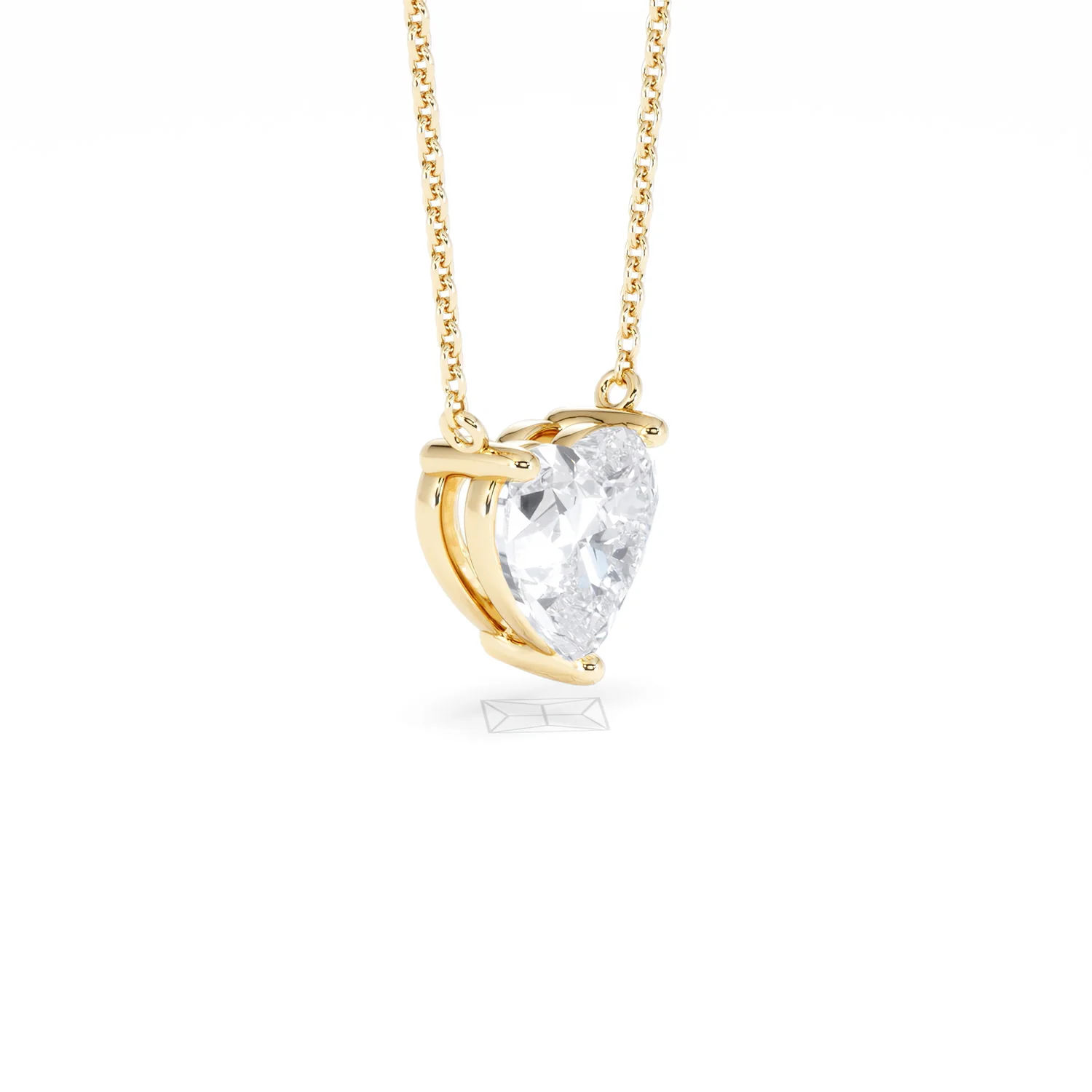 Wanderlust Floating Heart Cut Lab Diamond Solitaire Necklace 2.00ct H/SI in 9K Gold - Image 19