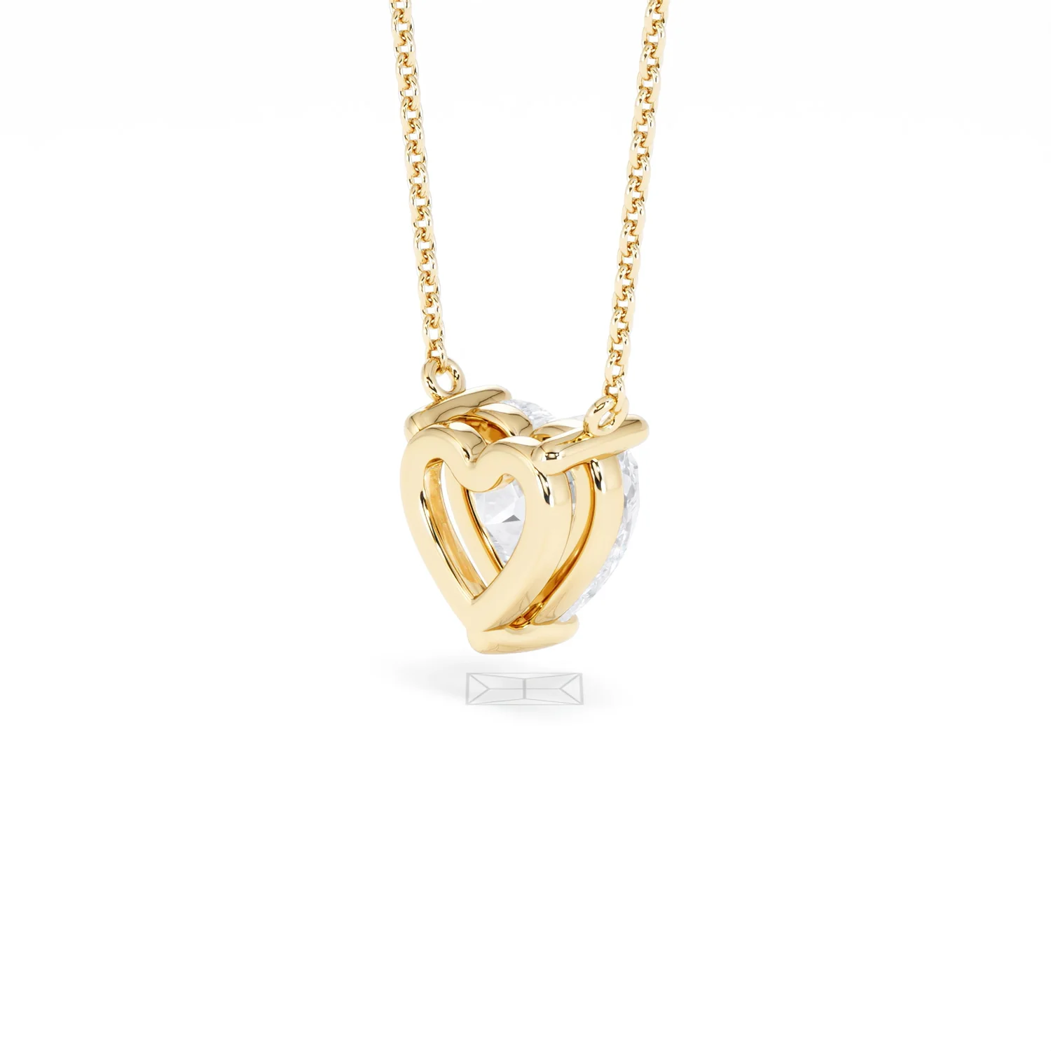 Wanderlust Floating Heart Cut Lab Diamond Solitaire Necklace 2.00ct H/SI in 9K Gold - Image 38