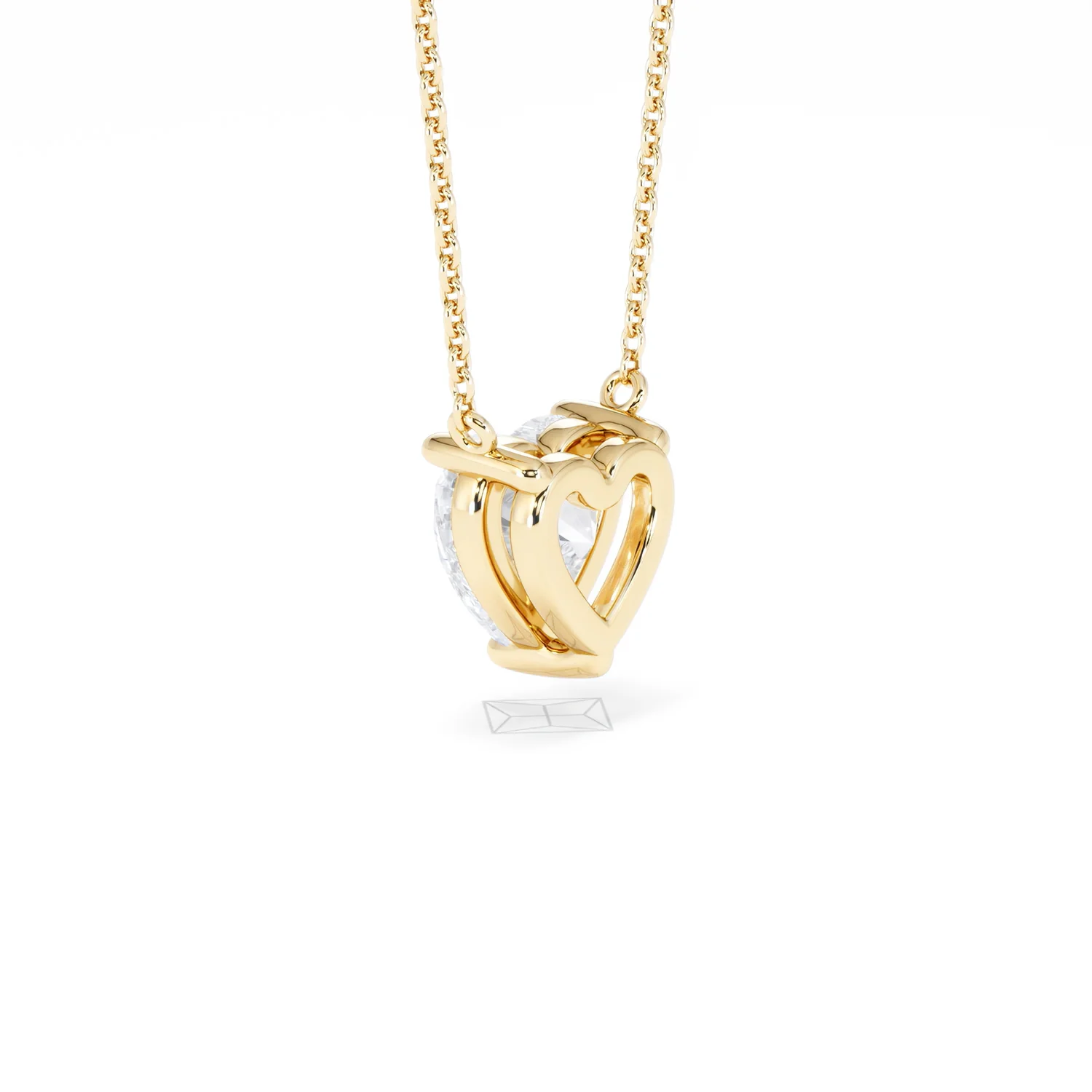 Wanderlust Floating Heart Cut Lab Diamond Solitaire Necklace 2.00ct H/SI in 9K Gold - Image 59