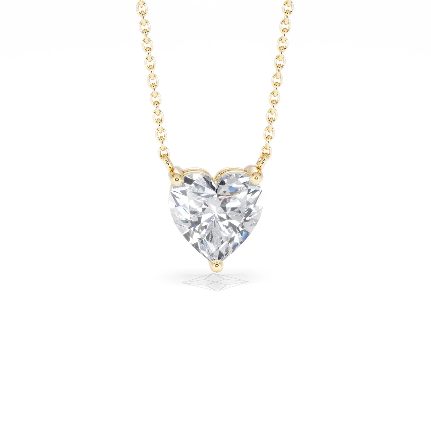 Wanderlust Floating Heart Cut Lab Diamond Solitaire Necklace 2.00ct H/SI in 9K Gold - Image 9
