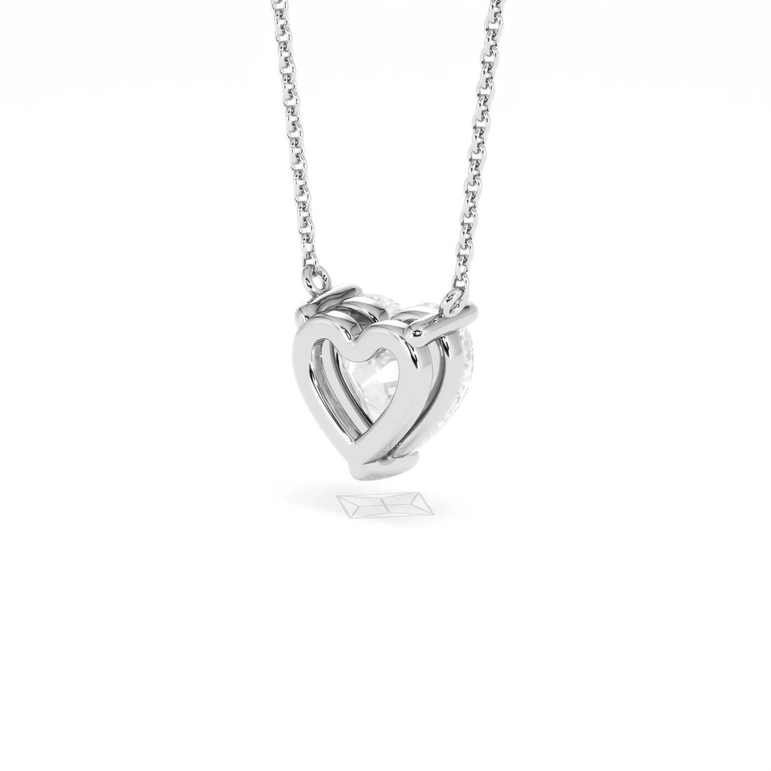 Wanderlust Floating Heart Cut Lab Diamond Solitaire Necklace 2.00ct H/SI in 9K White Gold - Image 43