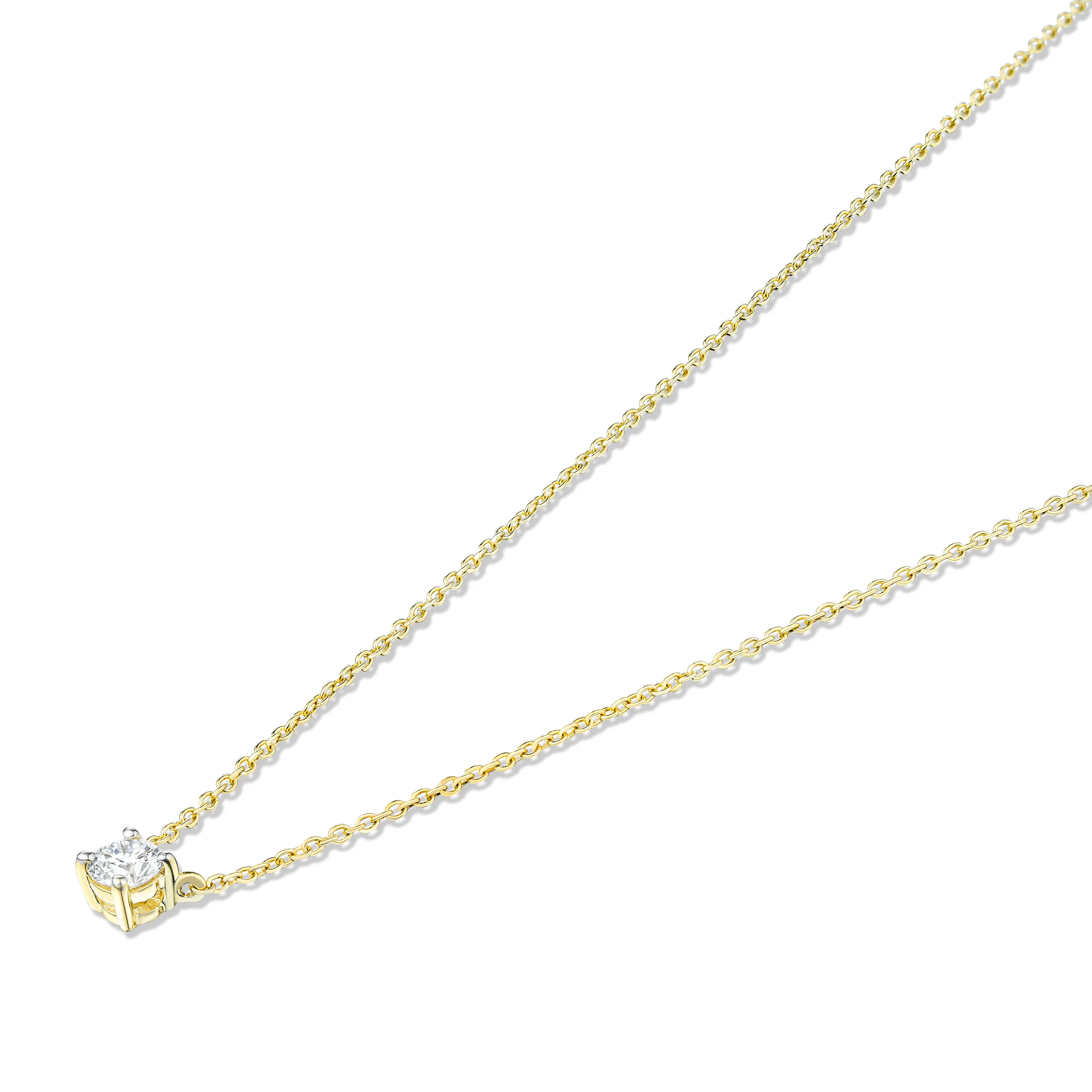 Wanderlust Floating Lab Diamond Solitaire Necklace 0.25ct H/SI in 18K Gold Vermeil - Image 4