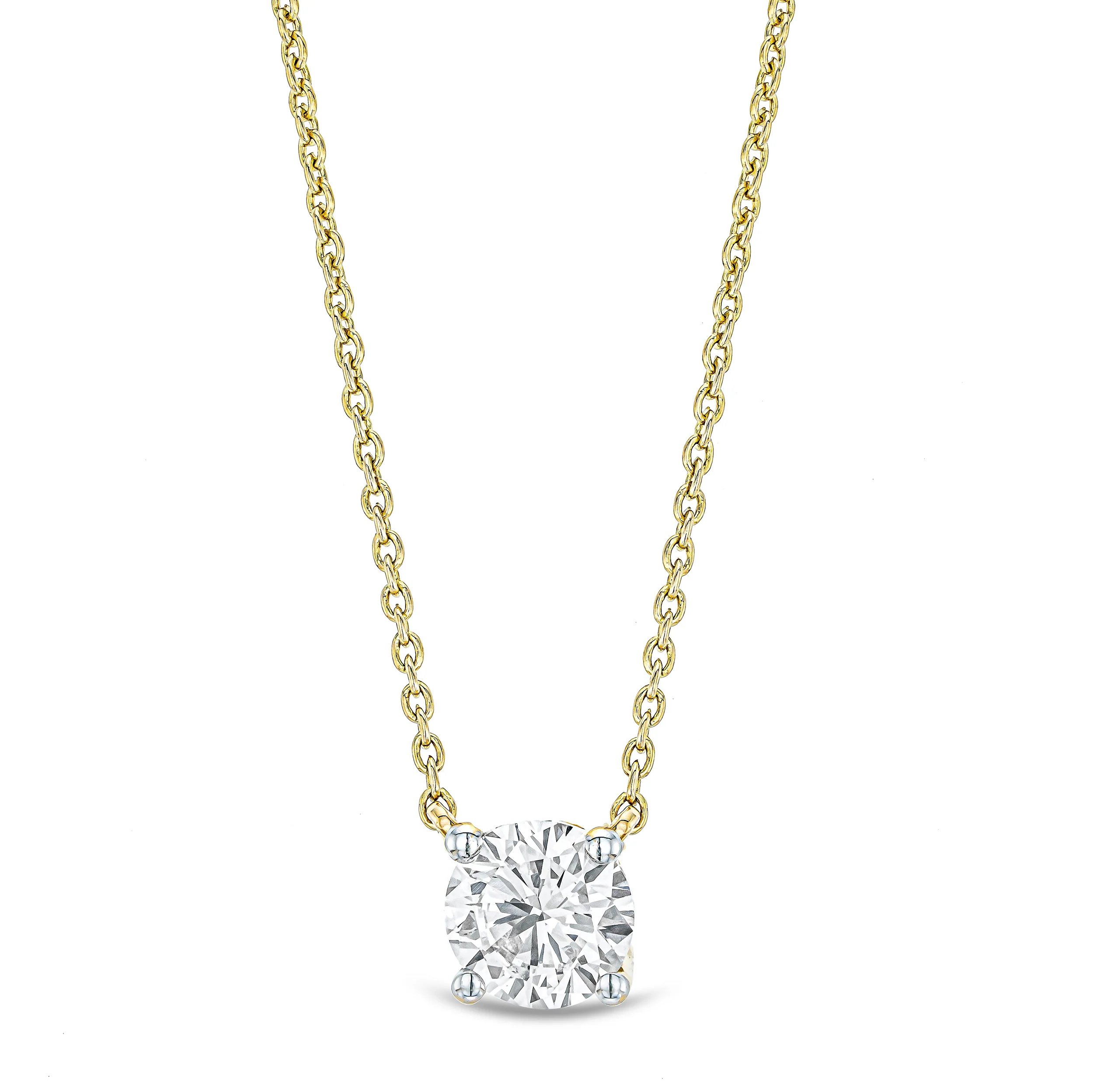 Wanderlust Floating Lab Diamond Solitaire Necklace 0.50ct H/SI in 9K Yellow Gold - Image 2