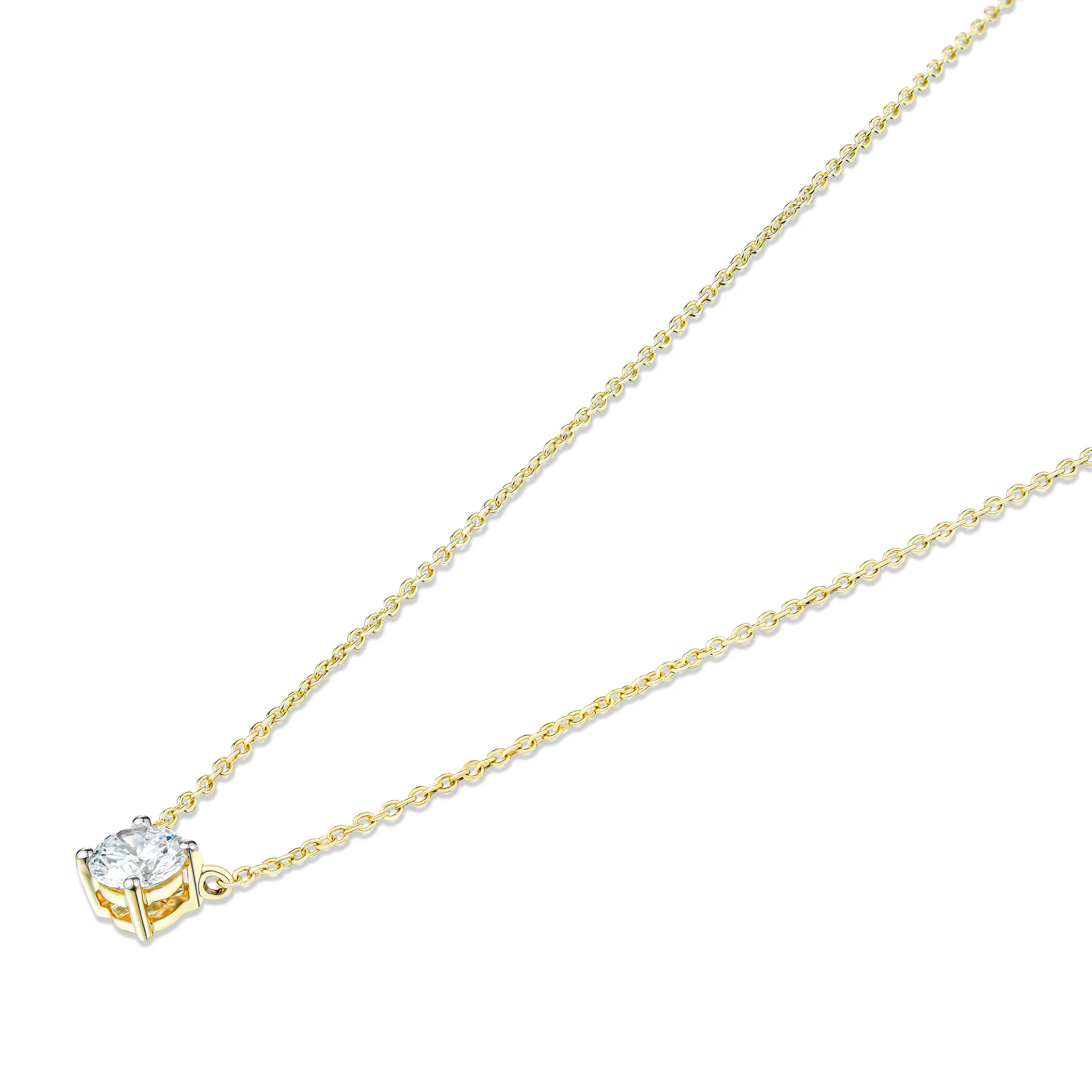 Wanderlust Floating Lab Diamond Solitaire Necklace 0.50ct H/SI in 9K Yellow Gold - Image 3