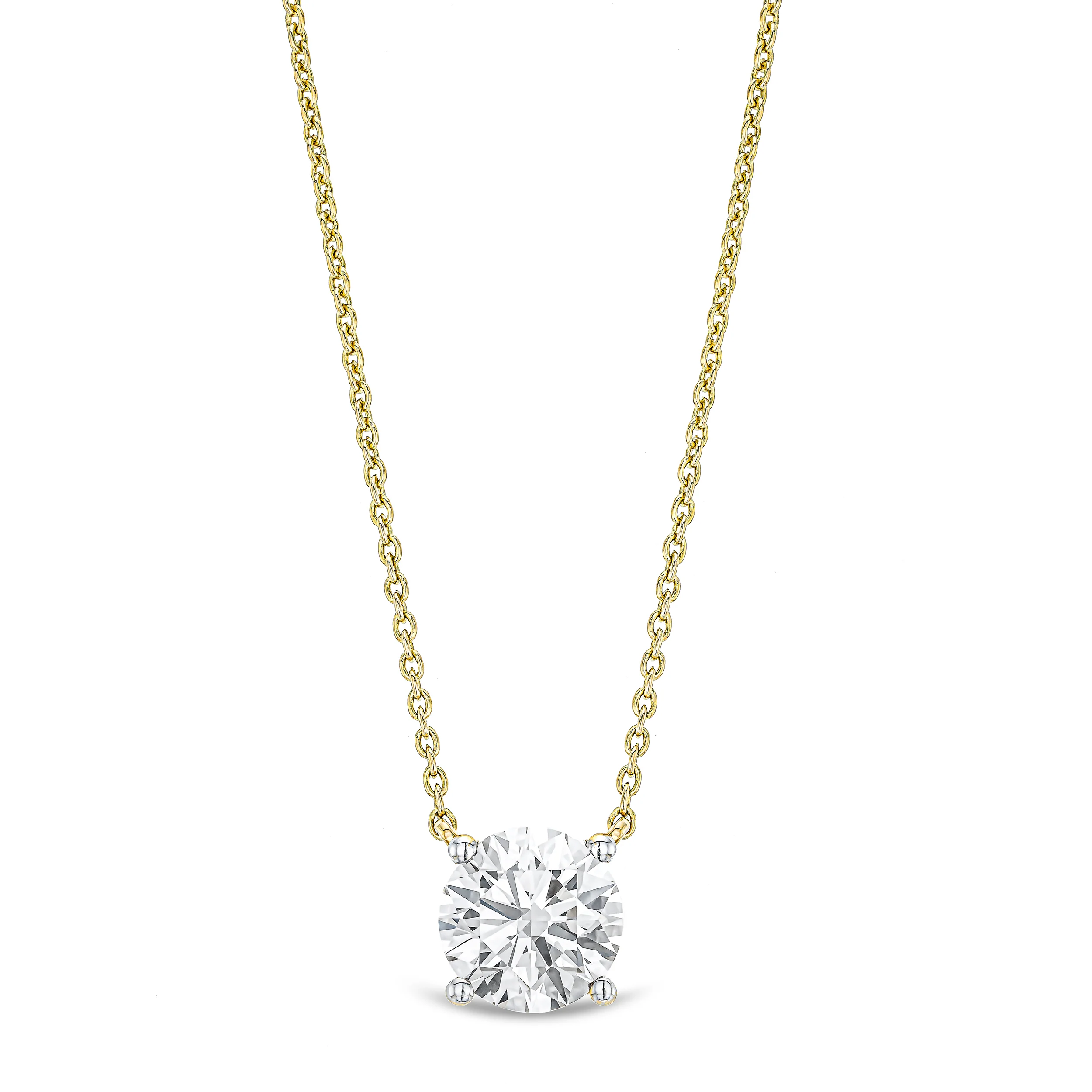 Wanderlust Floating Lab Diamond Solitaire Necklace 1.50ct H/SI in 9K Yellow Gold - Image 3