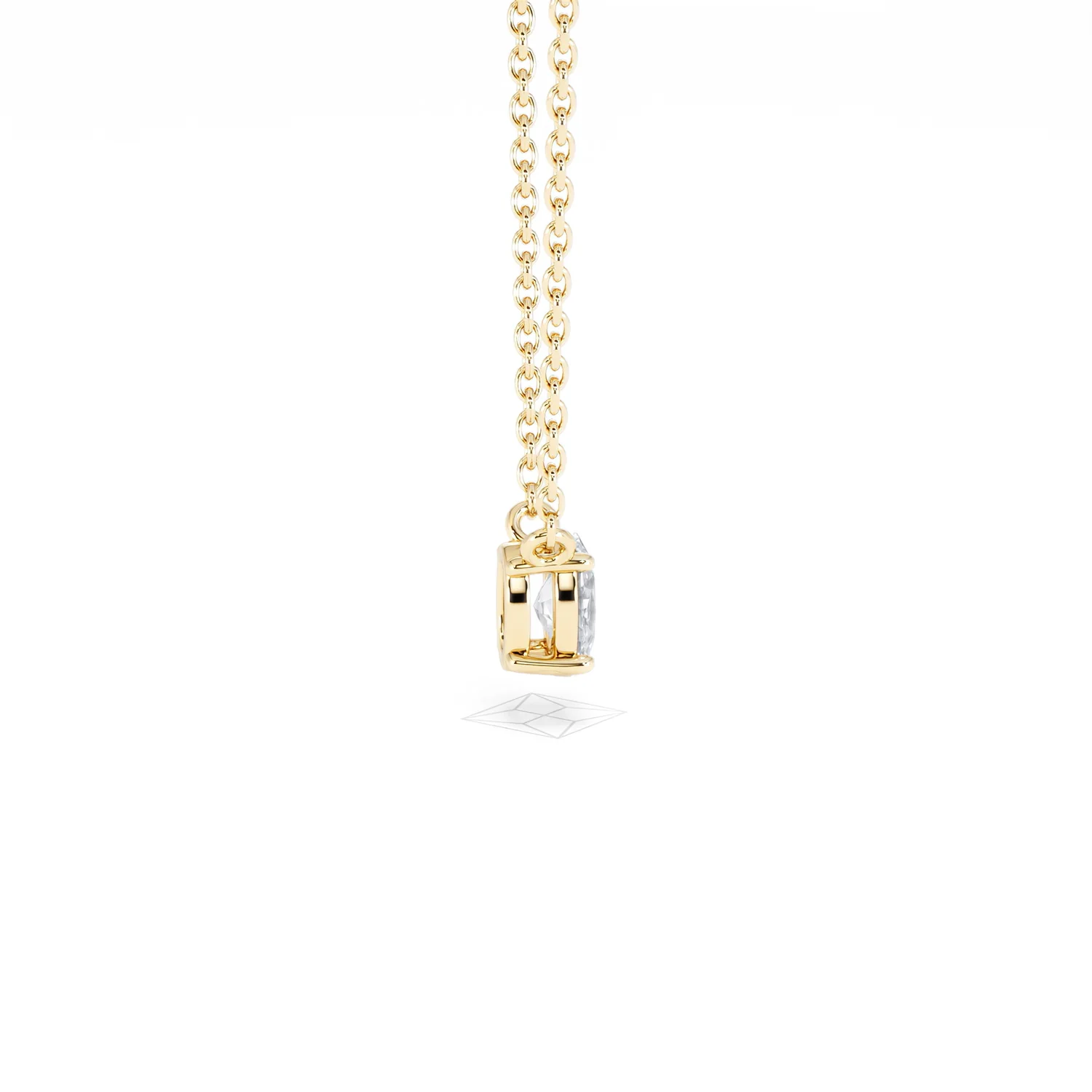 Wanderlust Floating Oval Cut Lab Diamond Solitaire Necklace 0.25ct H/SI in 18K Gold Vermeil - Image 32