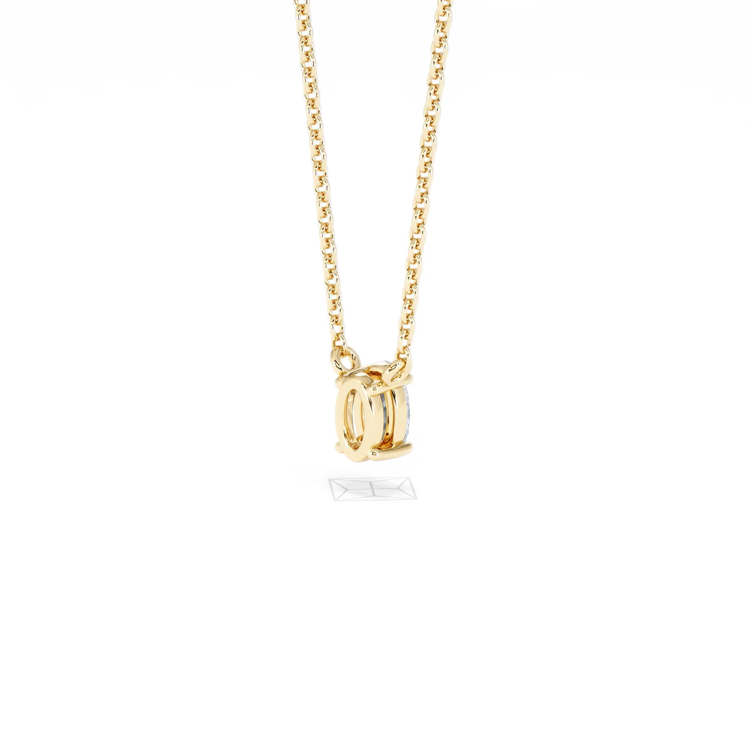Wanderlust Floating Oval Cut Lab Diamond Solitaire Necklace 0.25ct H/SI in 18K Gold Vermeil - Image 41