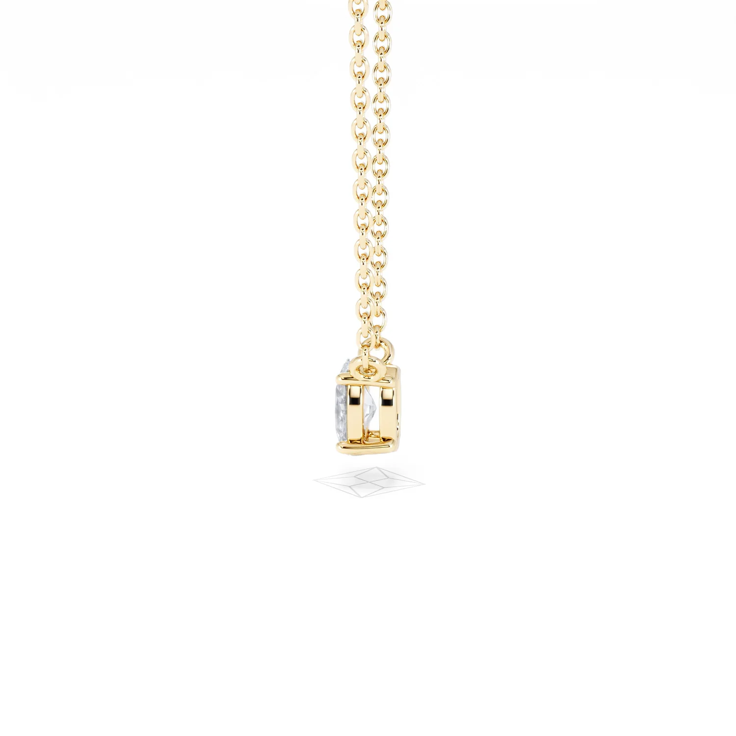 Wanderlust Floating Oval Cut Lab Diamond Solitaire Necklace 0.25ct H/SI in 18K Gold Vermeil - Image 68