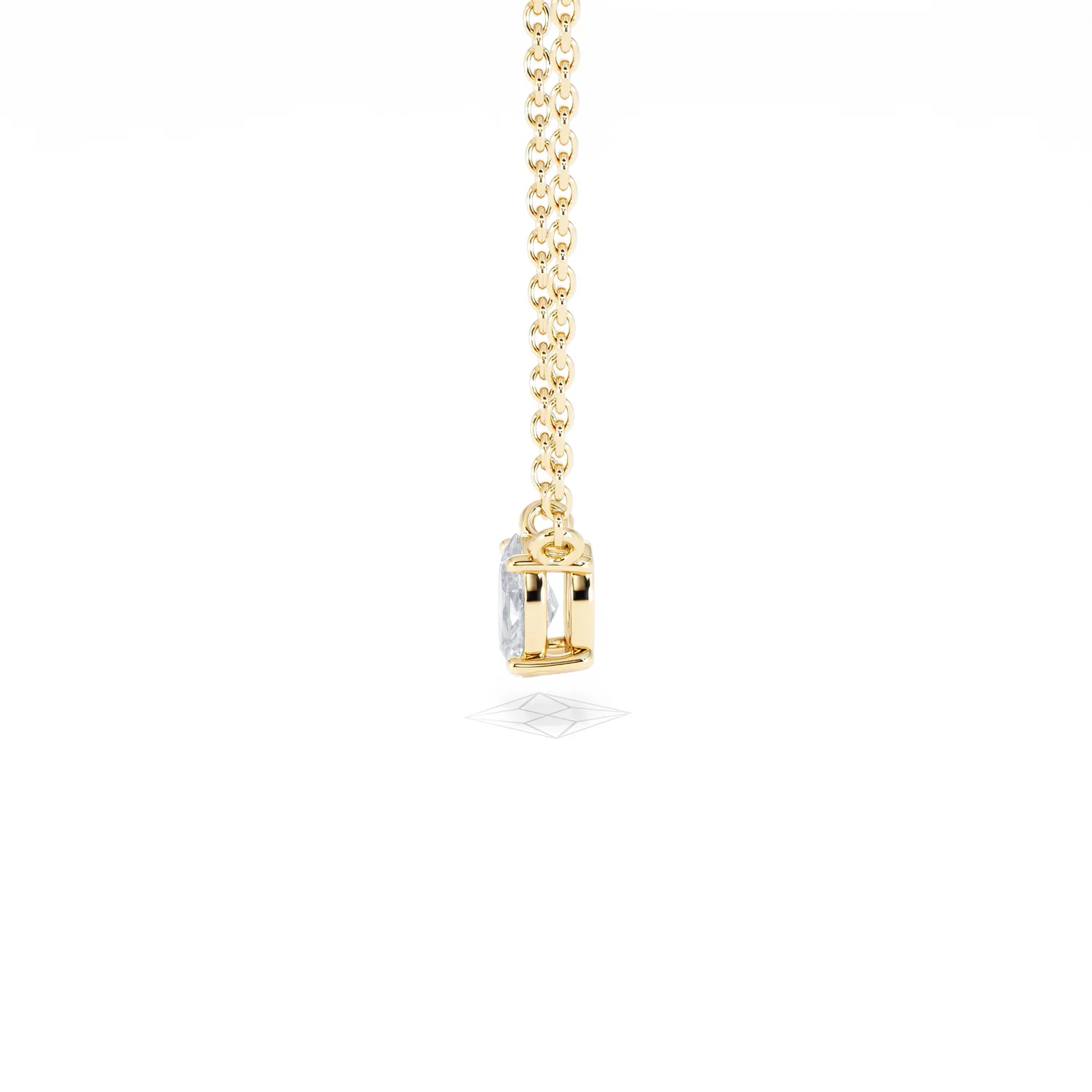 Wanderlust Floating Oval Cut Lab Diamond Solitaire Necklace 0.25ct H/SI in 18K Gold Vermeil - Image 71