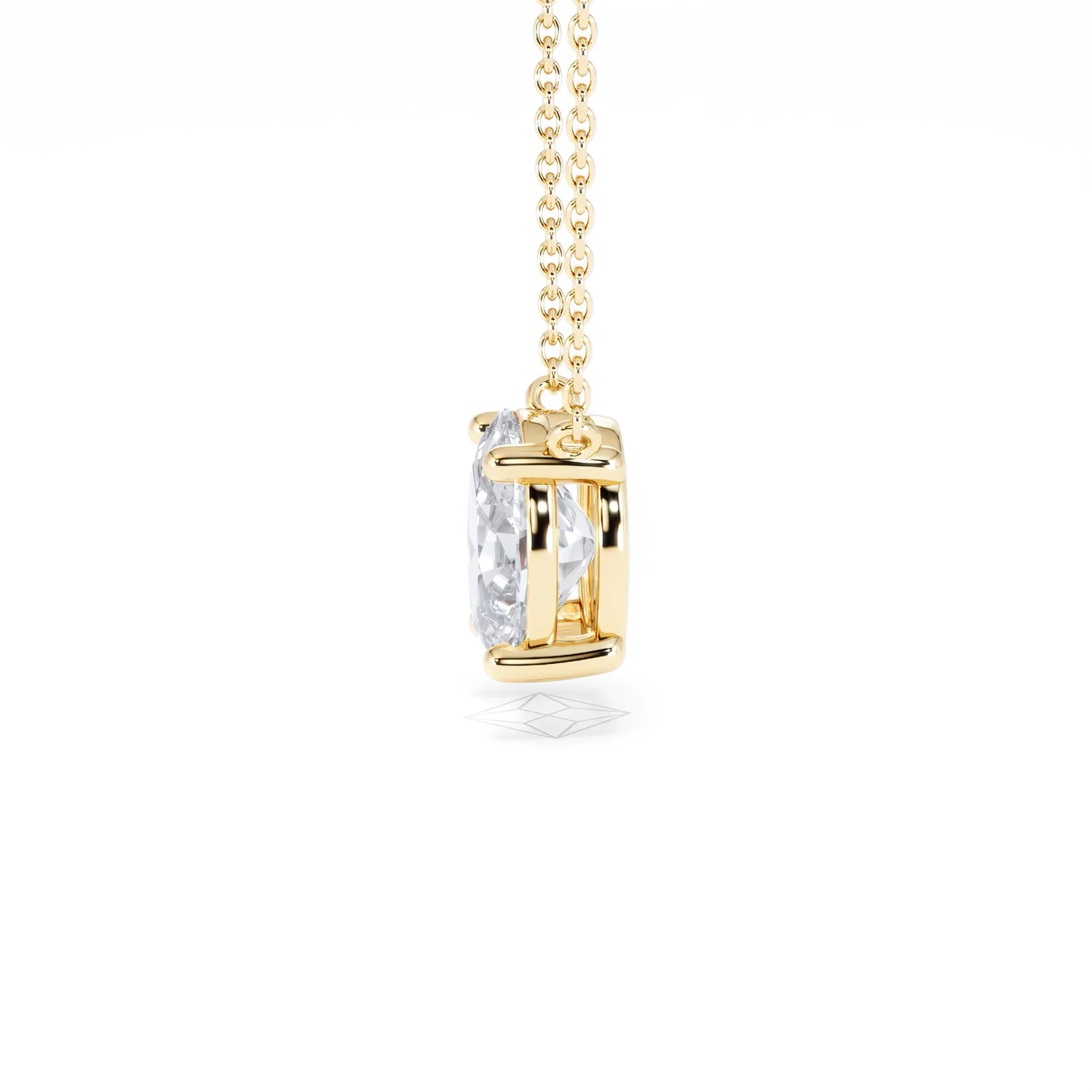 Wanderlust Floating Oval Cut Lab Diamond Solitaire Necklace 2.00ct H/SI in 9K Gold - Image 71
