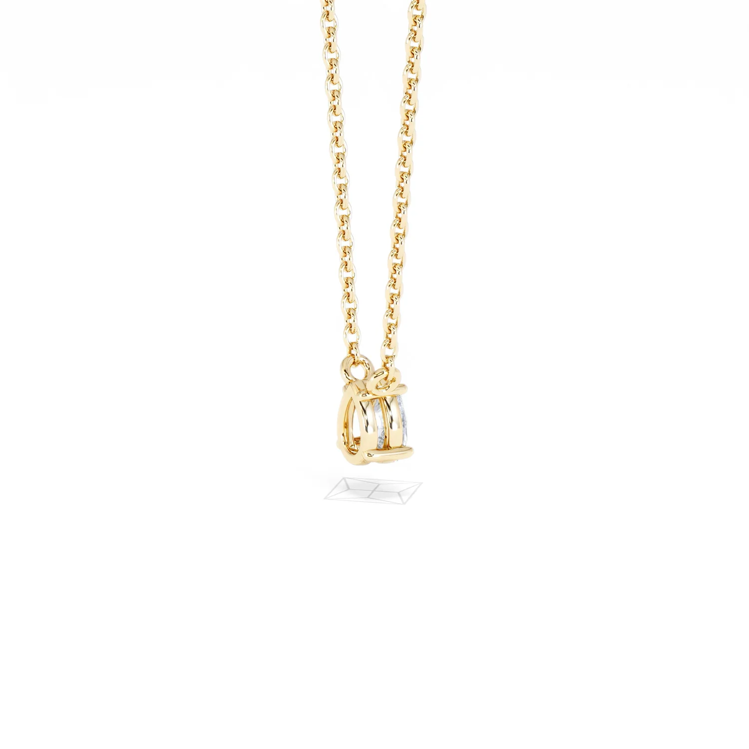 Wanderlust Floating Pear Cut Lab Diamond Solitaire Necklace 0.25ct H/SI in 18K Gold Vermeil - Image 37