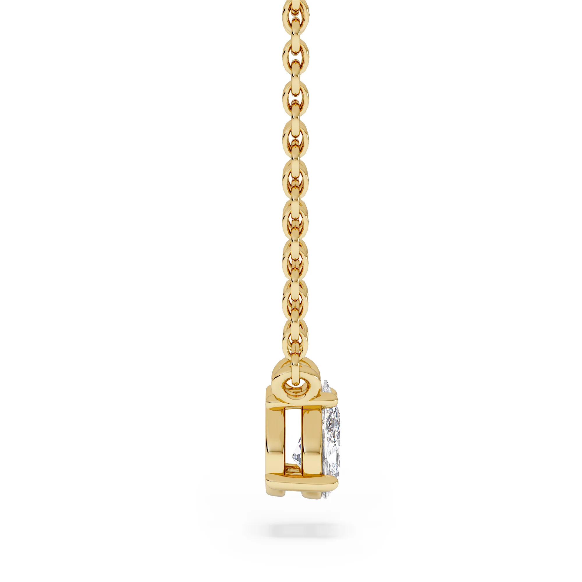 Wanderlust Floating Pear Cut Lab Diamond Solitaire Necklace 0.25ct H/SI in 18K Gold Vermeil - Image 5