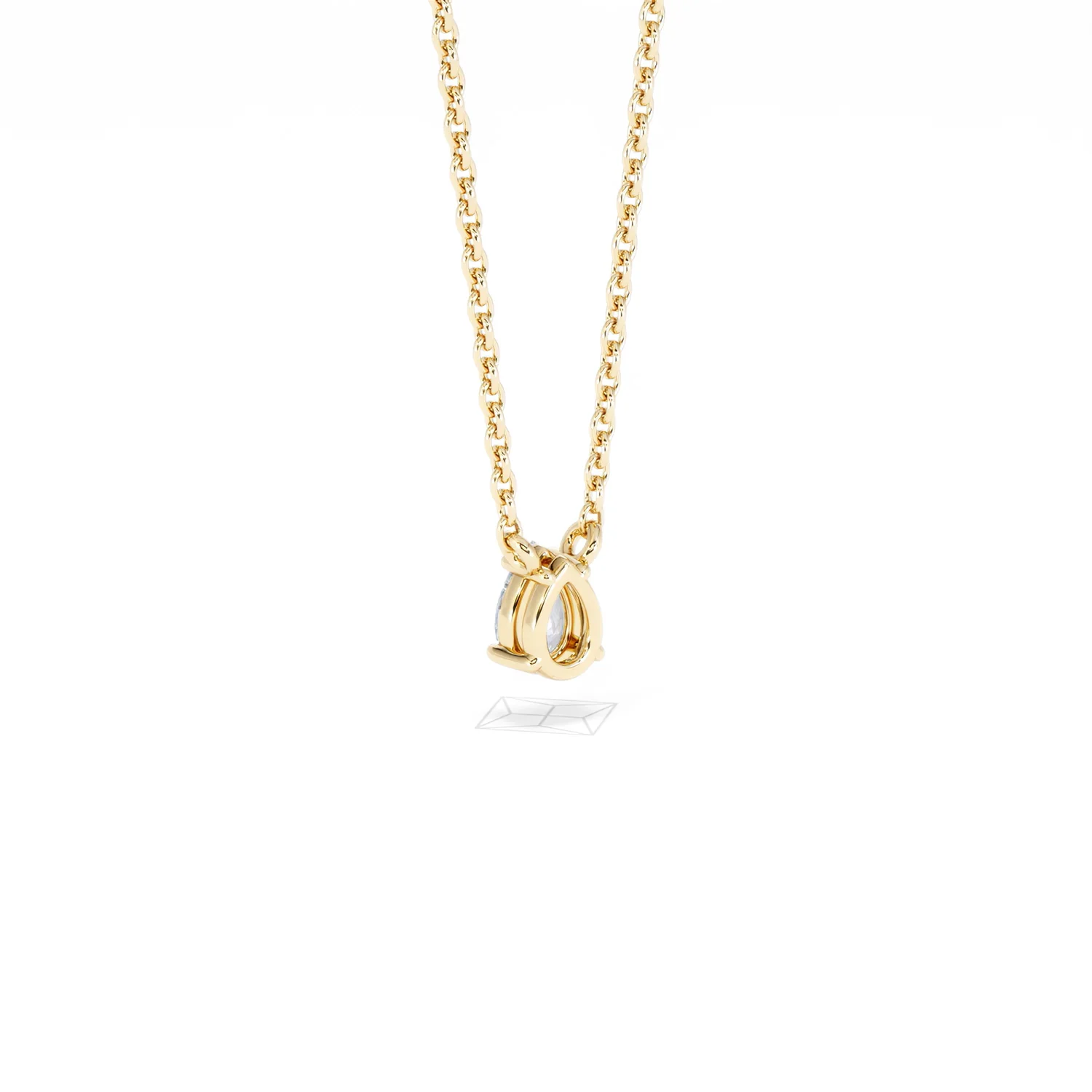 Wanderlust Floating Pear Cut Lab Diamond Solitaire Necklace 0.25ct H/SI in 18K Gold Vermeil - Image 57