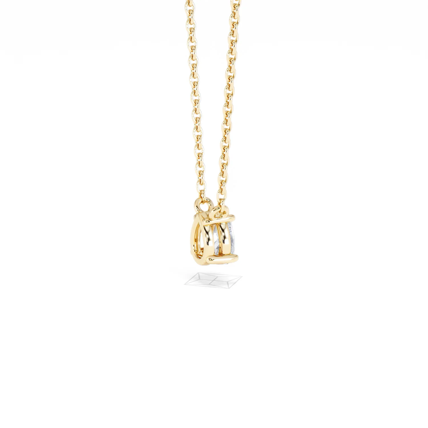 Wanderlust Floating Pear Cut Lab Diamond Solitaire Necklace 0.33ct H/SI in 18K Gold Vermeil - Image 36
