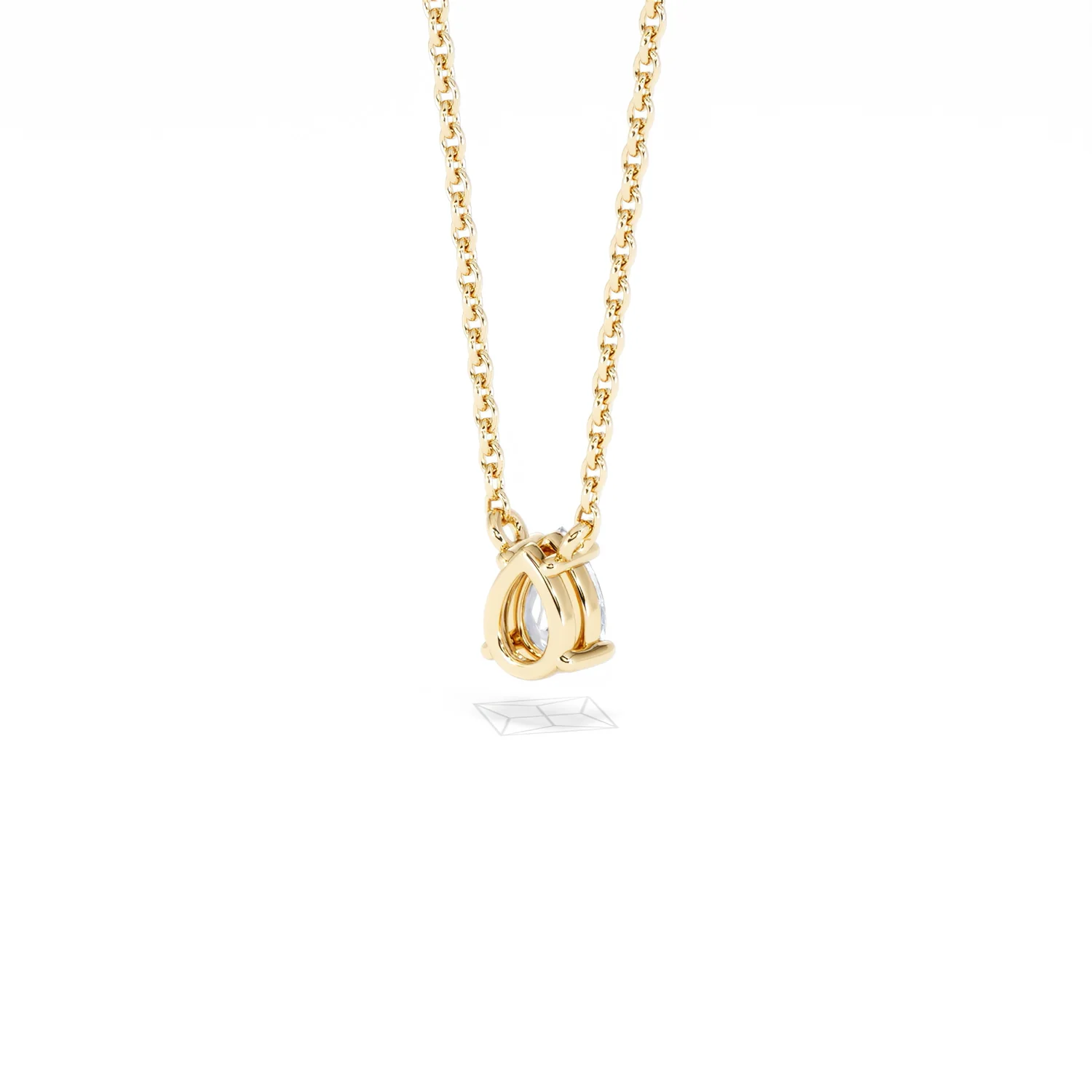 Wanderlust Floating Pear Cut Lab Diamond Solitaire Necklace 0.33ct H/SI in 18K Gold Vermeil - Image 43