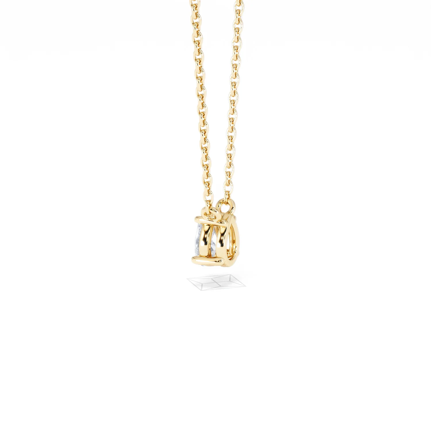 Wanderlust Floating Pear Cut Lab Diamond Solitaire Necklace 0.33ct H/SI in 18K Gold Vermeil - Image 64