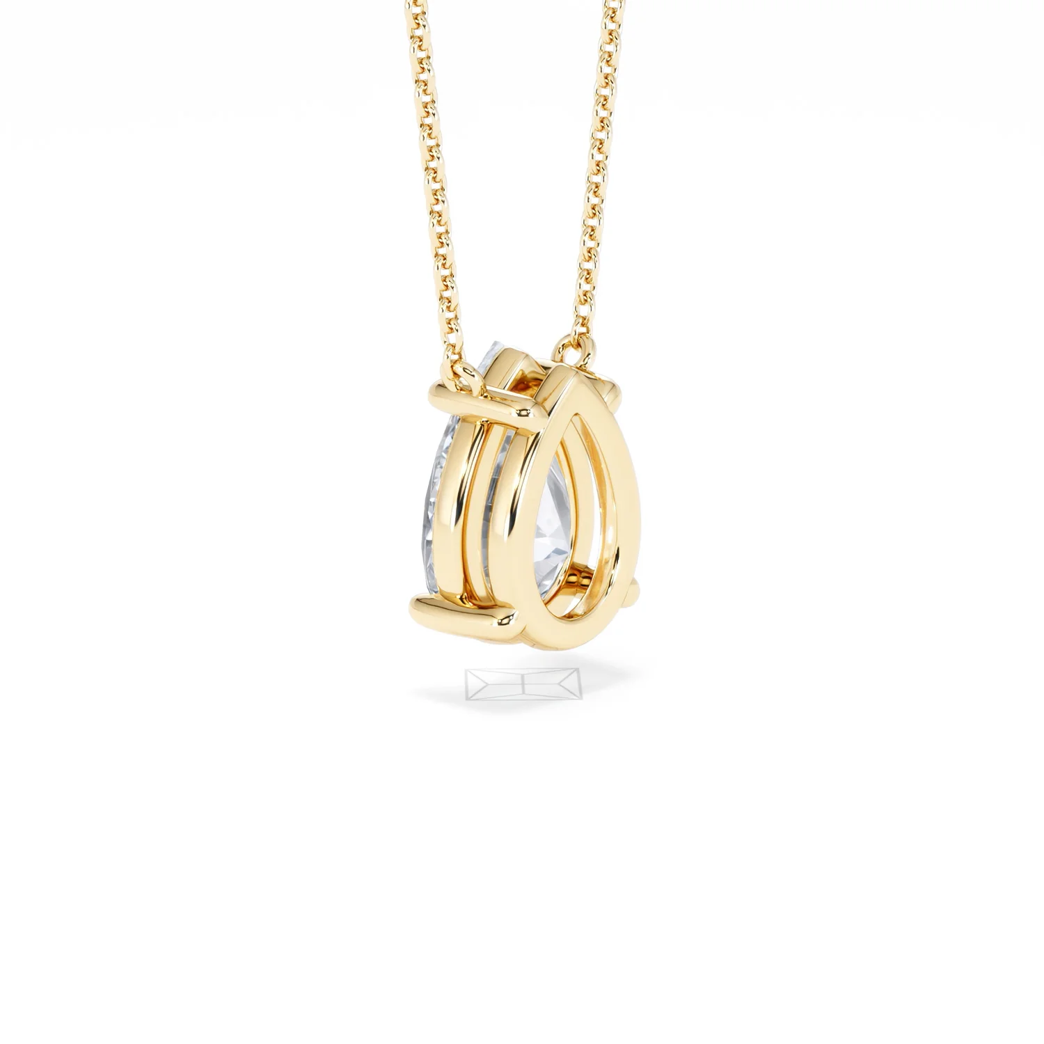Wanderlust Floating Pear Cut Lab Diamond Solitaire Necklace 2.00ct H/SI in 9K Gold,Premium - Image 60