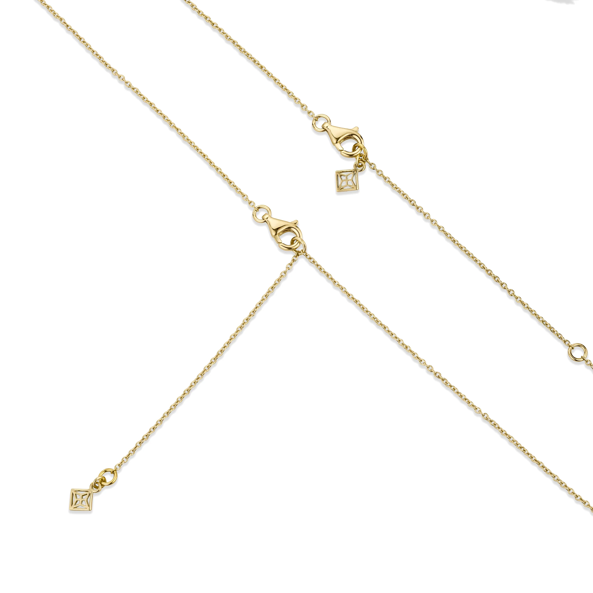 Wanderlust Floating Princess Cut Lab Diamond Solitaire Necklace 2.00ct H/SI in 9K Gold - Image 7