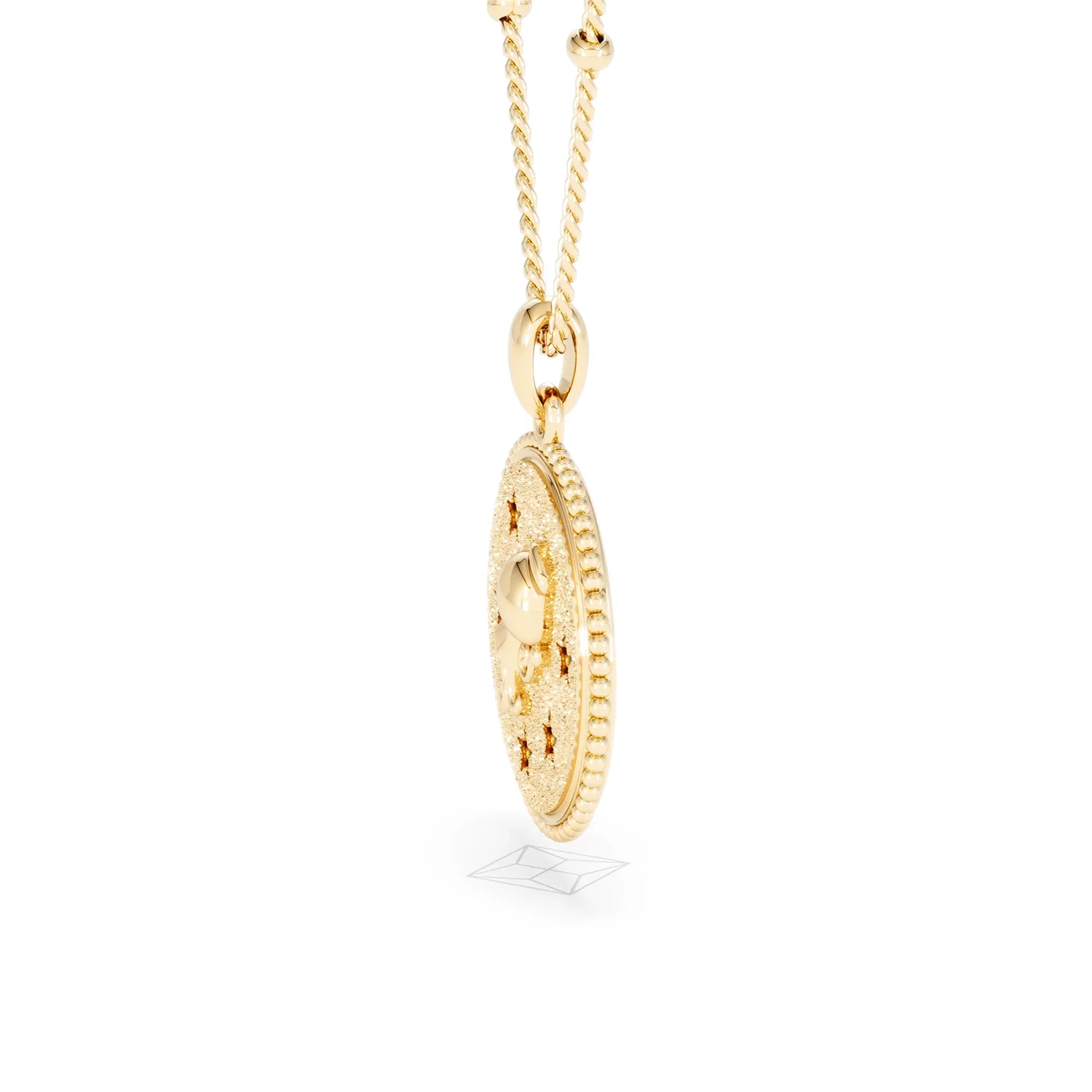 Zodiac Aquarius Necklace Medallion Lab Grown 0.02ct in 18K Gold Vermeil - Image 72