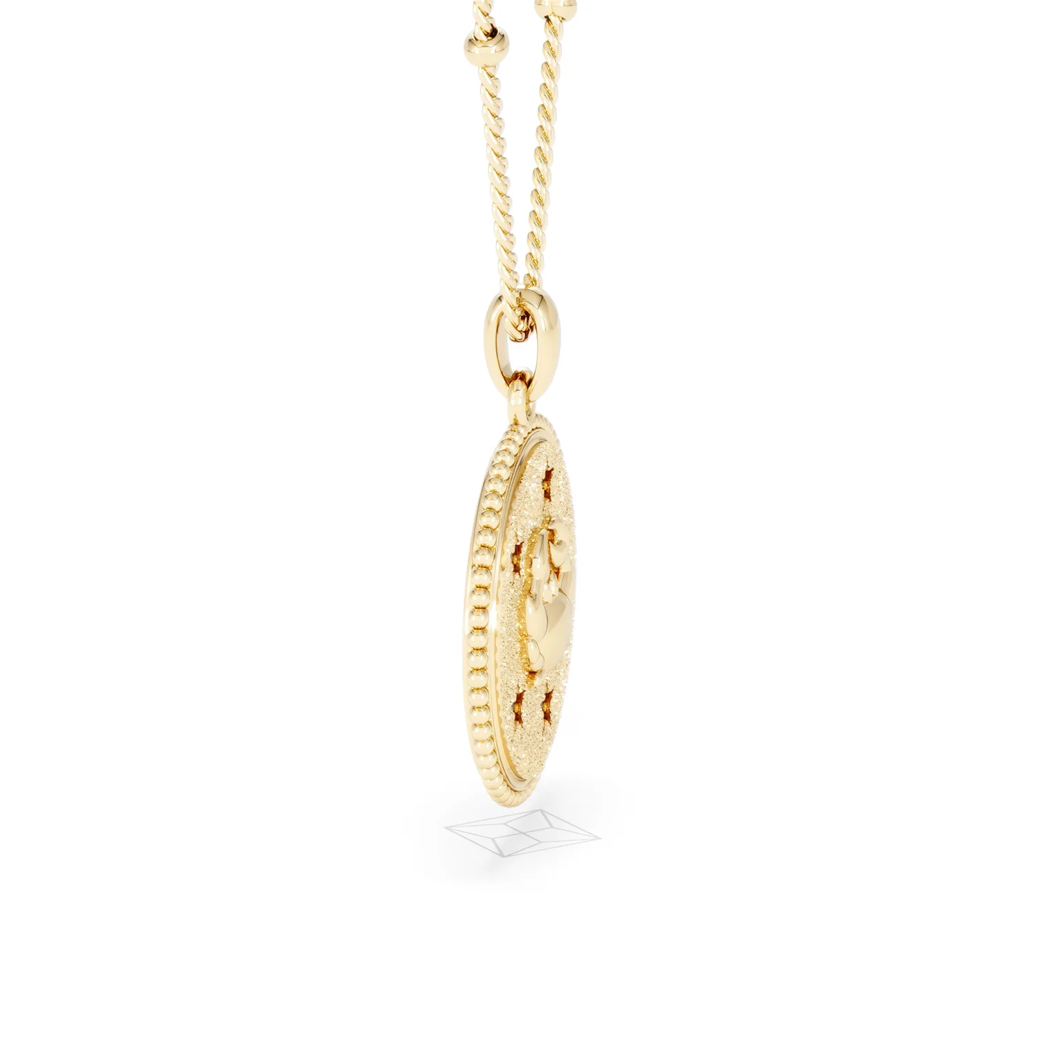 Zodiac Cancer Necklace Medallion Lab Grown 0.02ct in 18K Gold Vermeil - Image 26