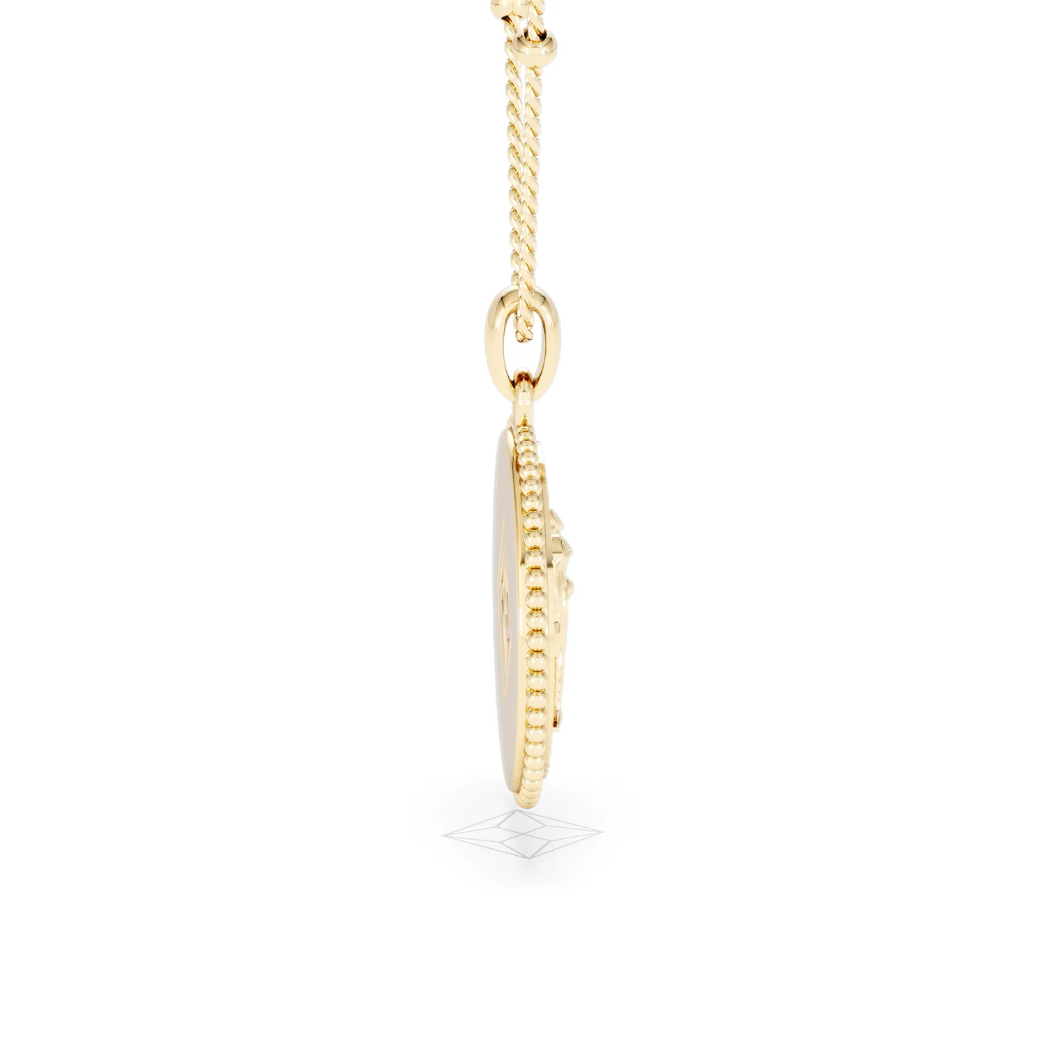 Zodiac Gemini Necklace Medallion Lab Grown 0.02ct in 18K Gold Vermeil - Image 30