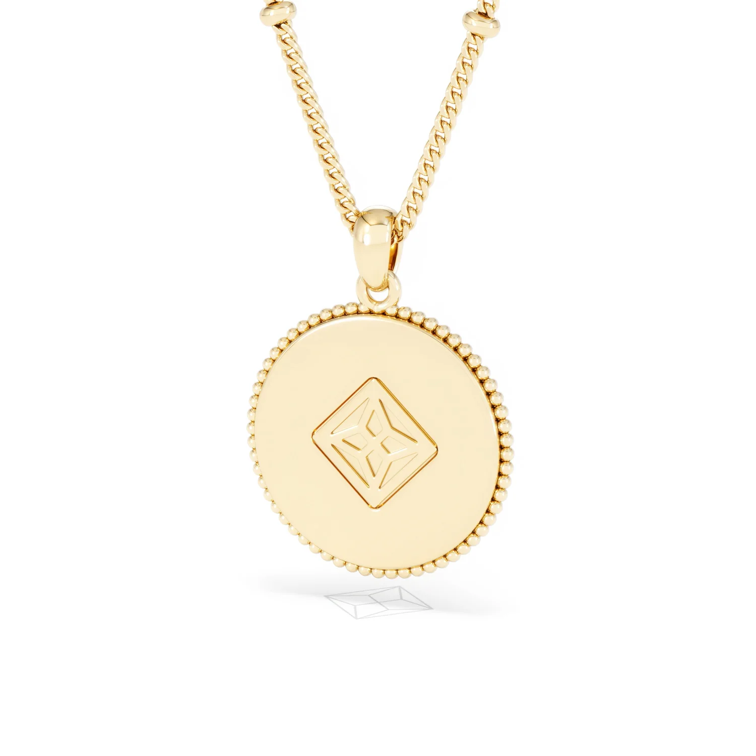 Zodiac Gemini Necklace Medallion Lab Grown 0.02ct in 18K Gold Vermeil - Image 44