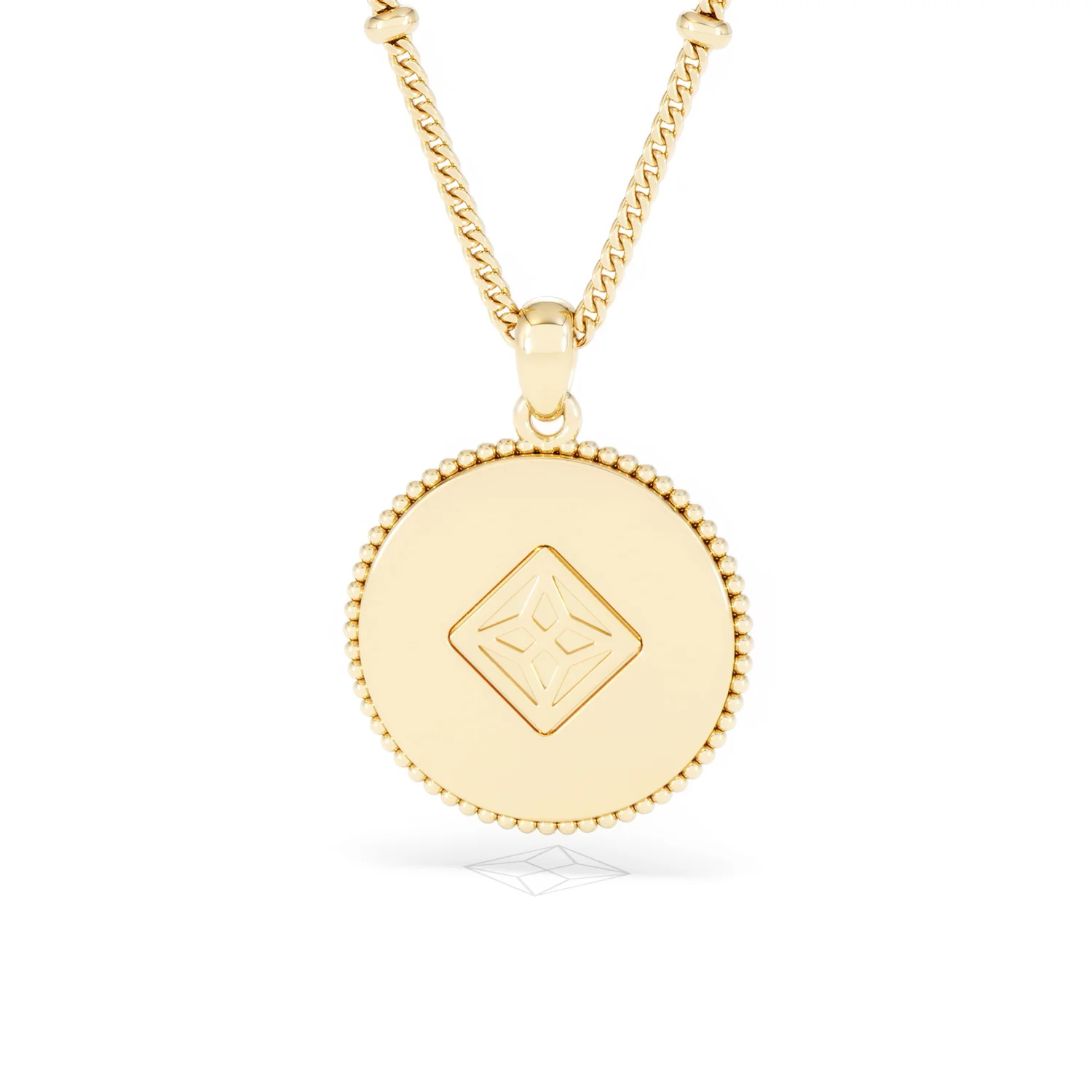 Zodiac Gemini Necklace Medallion Lab Grown 0.02ct in 18K Gold Vermeil - Image 47