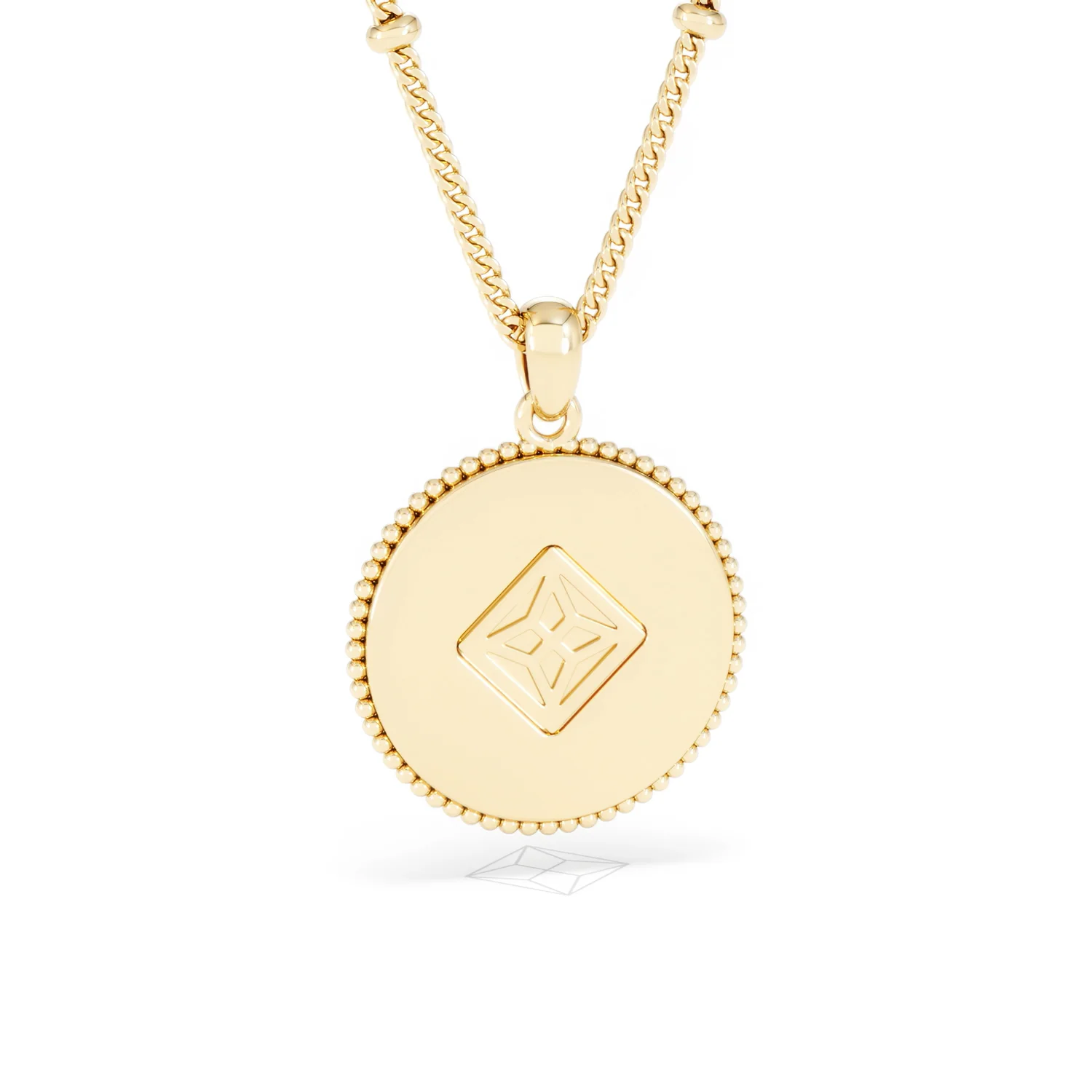 Zodiac Gemini Necklace Medallion Lab Grown 0.02ct in 18K Gold Vermeil - Image 52