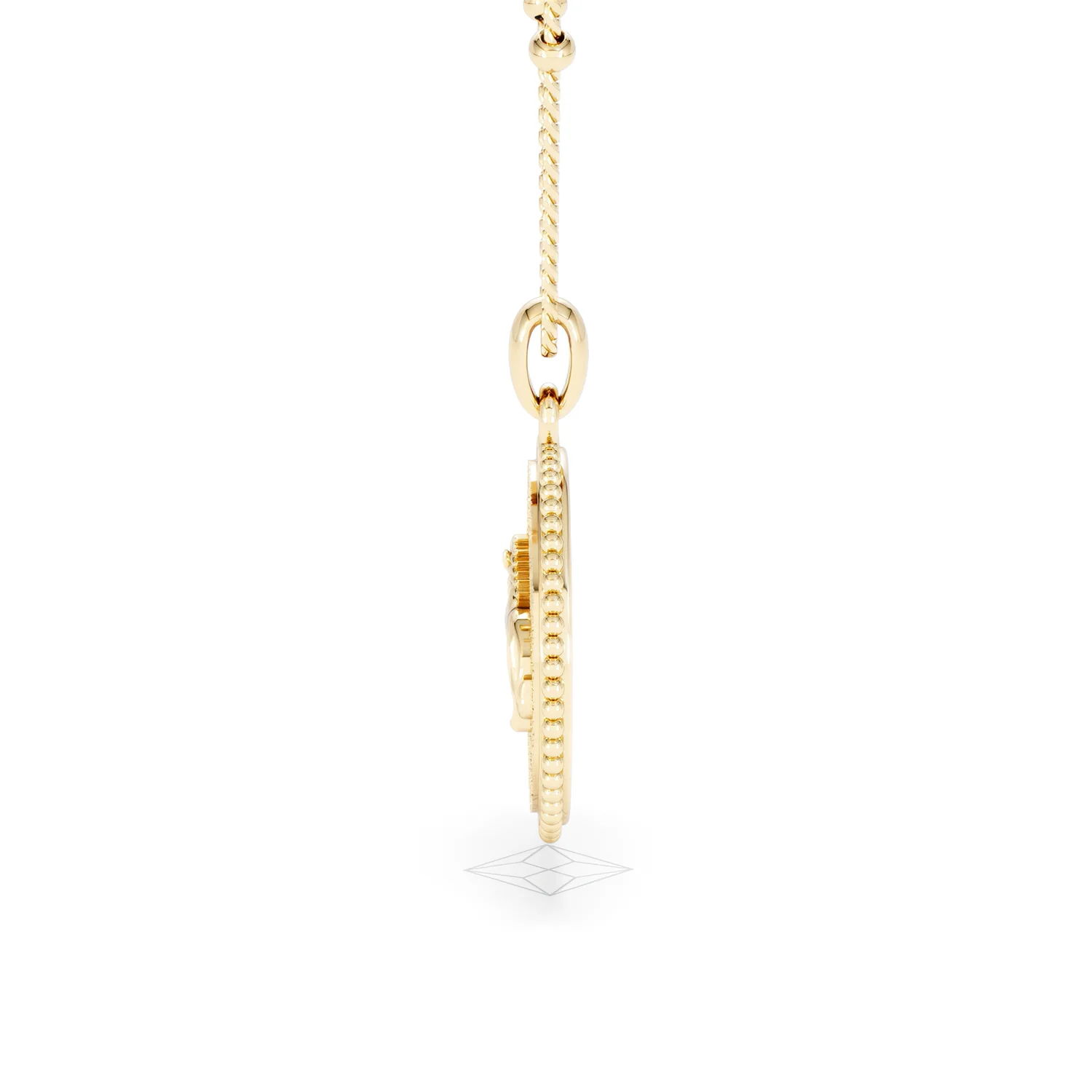 Zodiac Leo Necklace Medallion Lab Grown 0.02ct in 18K Gold Vermeil - Image 69