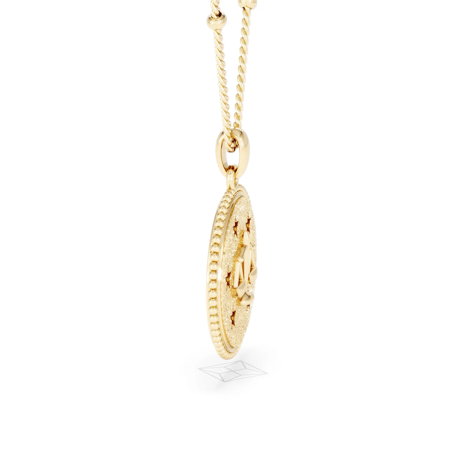 Zodiac Libra Necklace Medallion Lab Grown 0.02ct in 18K Gold Vermeil - Image 26