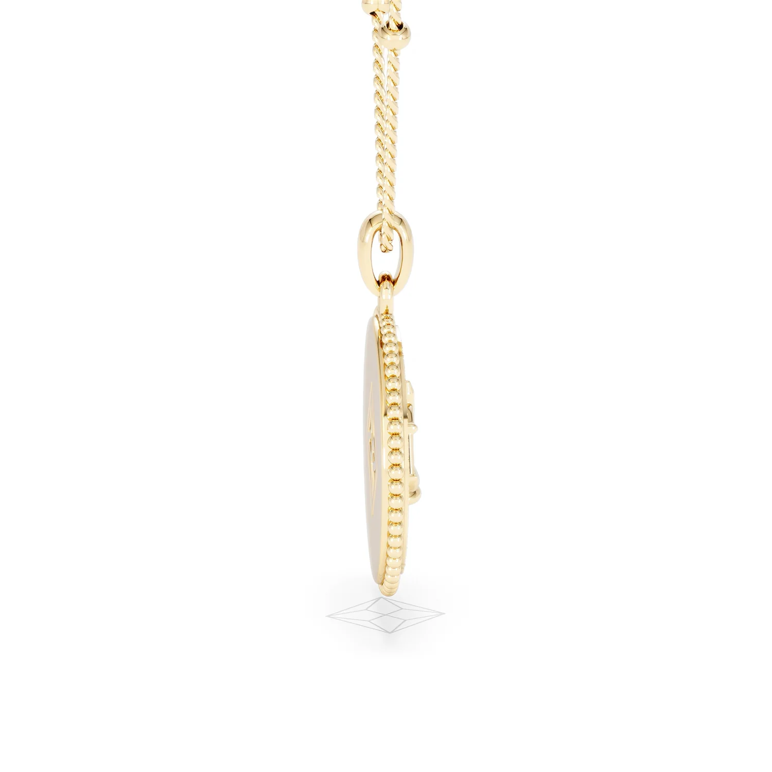 Zodiac Libra Necklace Medallion Lab Grown 0.02ct in 18K Gold Vermeil - Image 30